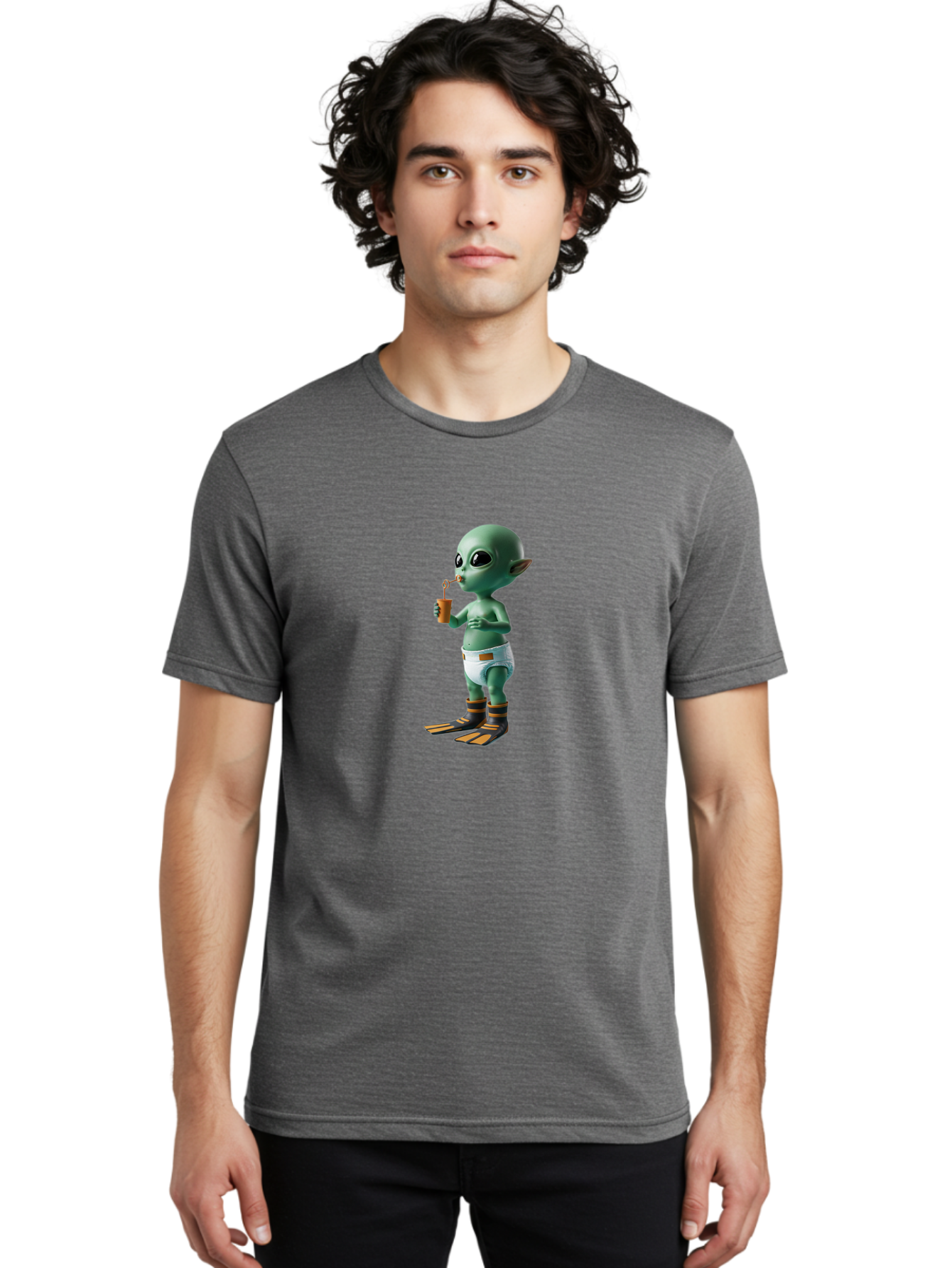 Alien-Baby-3 Men'S Graphic Tee, 100% Cotton, Comfortable Casual Summer Wear, Machine Washable, Vintage Camera, Old Camera, Antique Camera, Black Camera, Classic Photography, Photography Equipment, Nostalgic Device, Film Camera, Camera Art Baj911