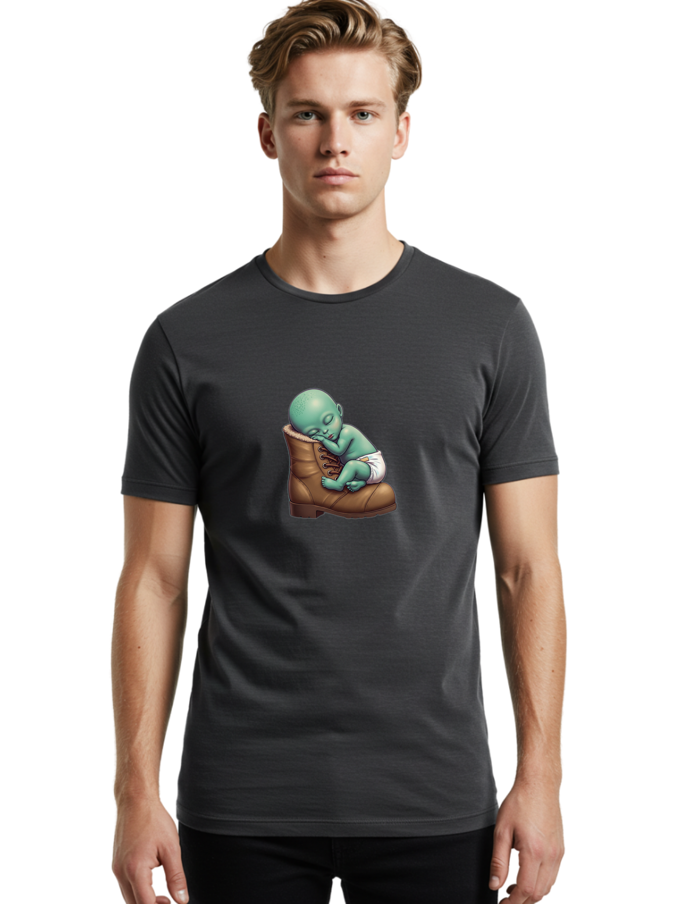 Alien-Baby-Boot Men'S Graphic Tee, 100% Cotton, Comfortable Casual Summer Wear, Machine Washable, Vintage Camera, Old Camera, Antique Camera, Black Camera, Classic Photography, Photography Equipment, Nostalgic Device, Film Camera, Camera Art Baj912
