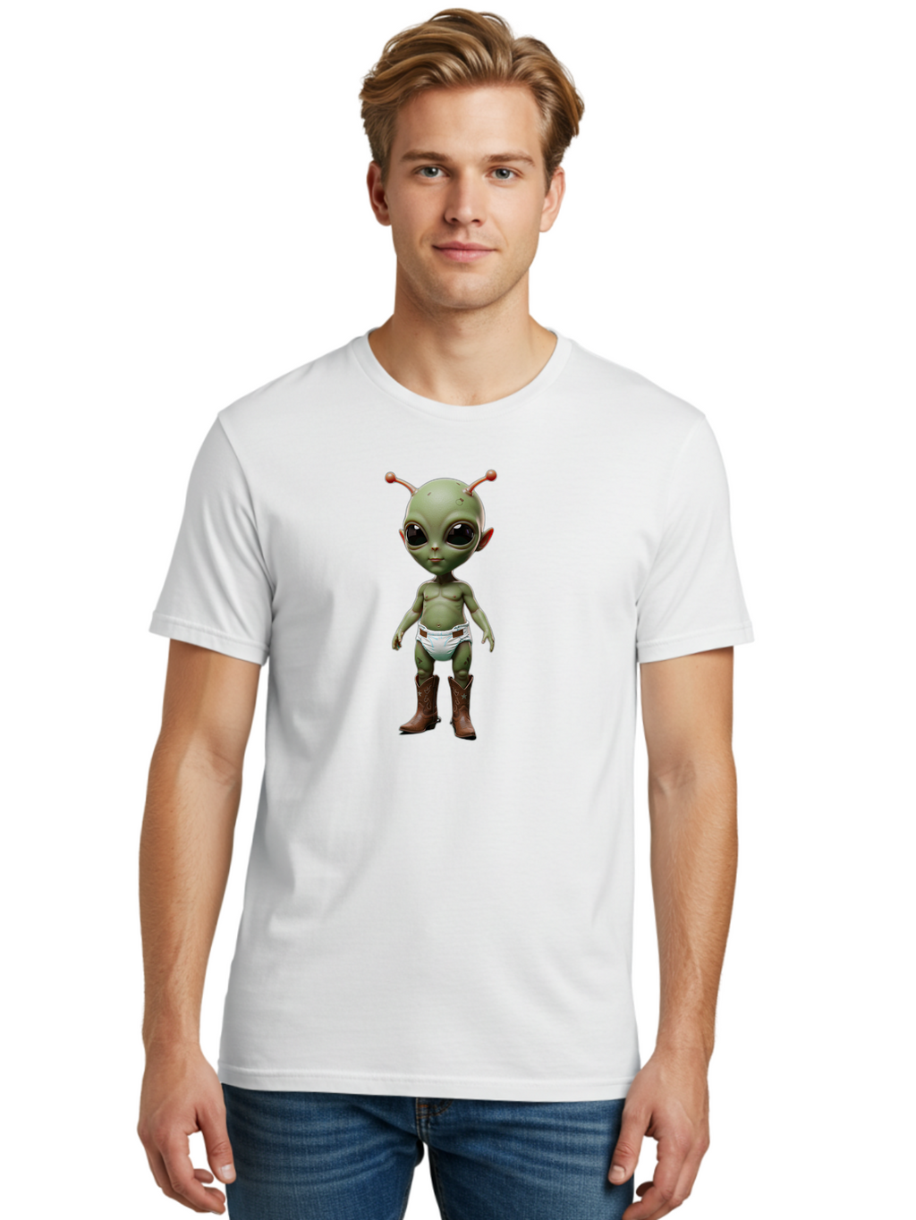 Alien-Baby-Cowboy Men'S Graphic Tee, 100% Cotton, Comfortable Casual Summer Wear, Machine Washable, Vintage Camera, Old Camera, Antique Camera, Black Camera, Classic Photography, Photography Equipment, Nostalgic Device, Film Camera, Camera Art Baj913