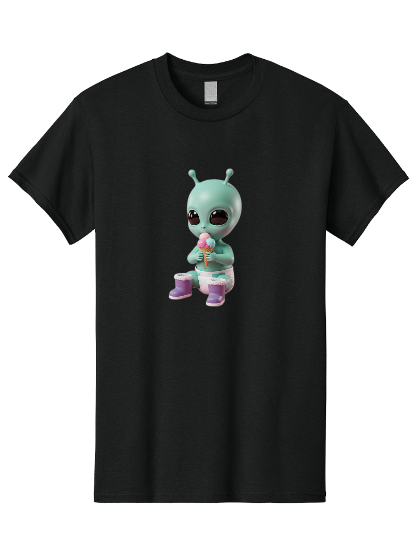 Alien-Eating-Ice-Cream Men'S Graphic Tee, 100% Cotton, Comfortable Casual Summer Wear, Machine Washable, Vintage Camera, Old Camera, Antique Camera, Black Camera, Classic Photography, Photography Equipment, Nostalgic Device, Film Camera, Baj916