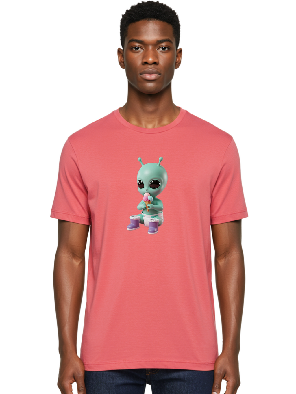 Alien-Eating-Ice-Cream Men'S Graphic Tee, 100% Cotton, Comfortable Casual Summer Wear, Machine Washable, Vintage Camera, Old Camera, Antique Camera, Black Camera, Classic Photography, Photography Equipment, Nostalgic Device, Film Camera, Baj916