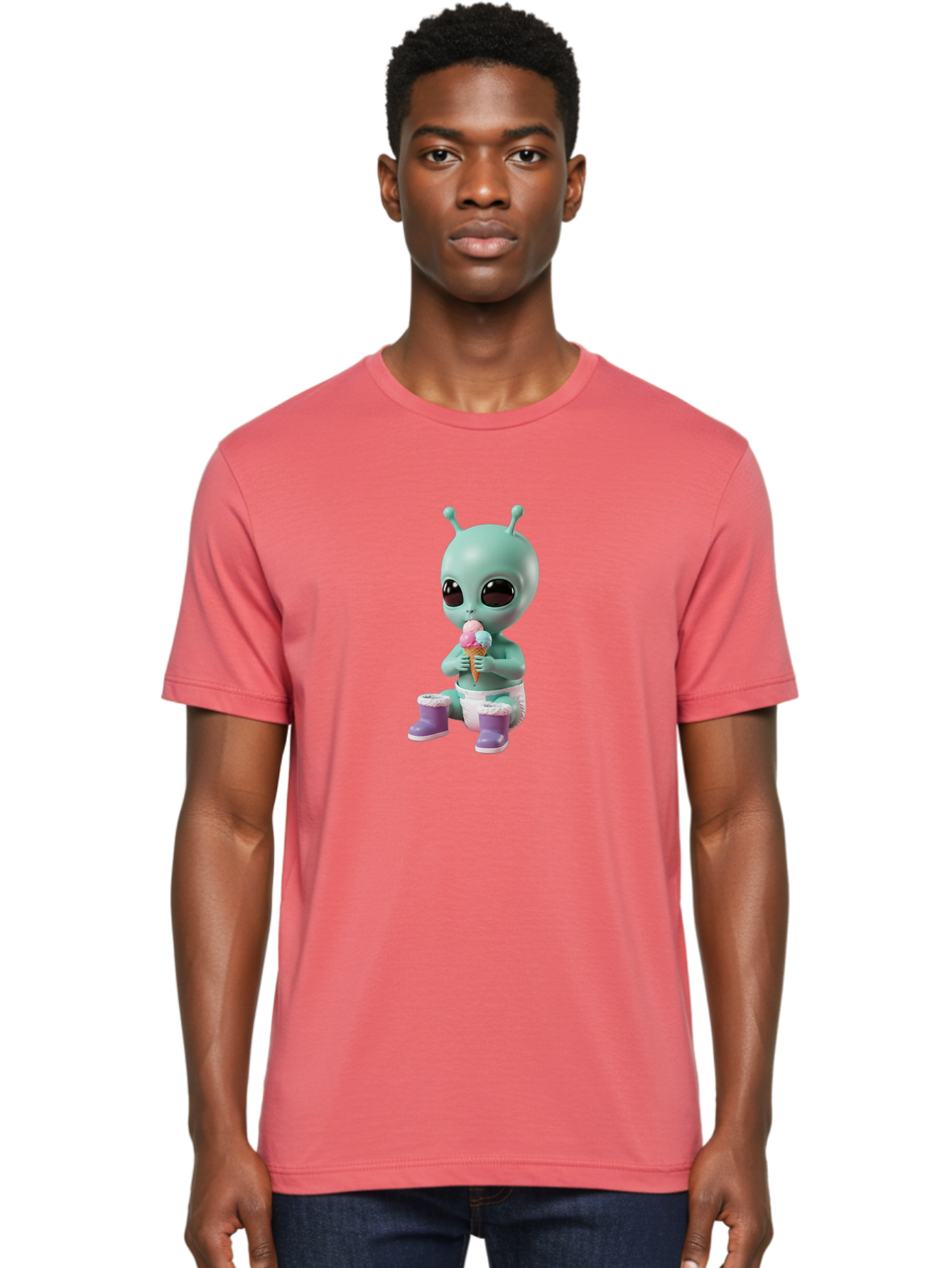 Alien-Eating-Ice-Cream Men'S Graphic Tee, 100% Cotton, Comfortable Casual Summer Wear, Machine Washable, Vintage Camera, Old Camera, Antique Camera, Black Camera, Classic Photography, Photography Equipment, Nostalgic Device, Film Camera, Baj916