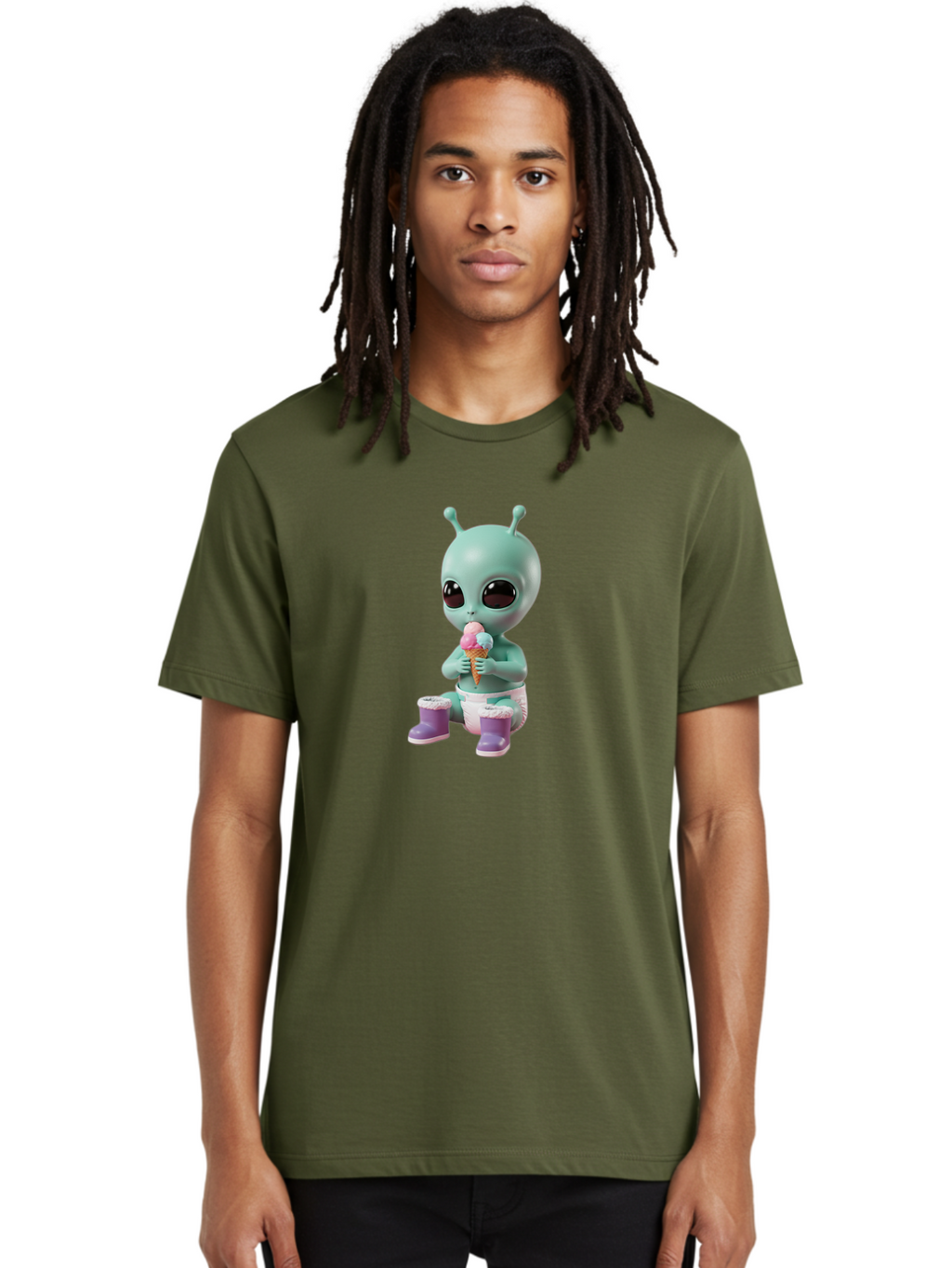 Alien-Eating-Ice-Cream Men'S Graphic Tee, 100% Cotton, Comfortable Casual Summer Wear, Machine Washable, Vintage Camera, Old Camera, Antique Camera, Black Camera, Classic Photography, Photography Equipment, Nostalgic Device, Film Camera, Baj916