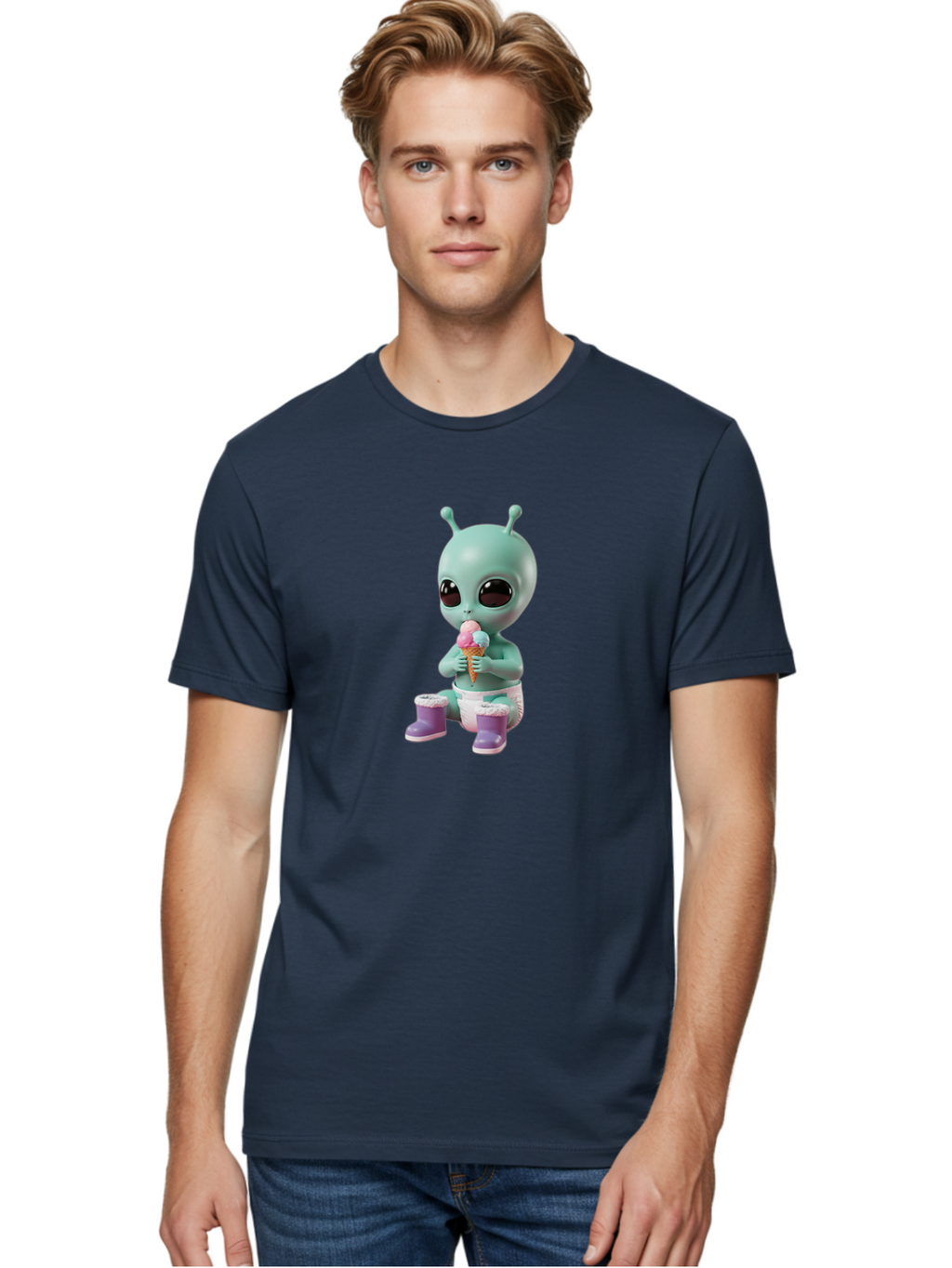 Alien-Eating-Ice-Cream Men'S Graphic Tee, 100% Cotton, Comfortable Casual Summer Wear, Machine Washable, Vintage Camera, Old Camera, Antique Camera, Black Camera, Classic Photography, Photography Equipment, Nostalgic Device, Film Camera, Baj916