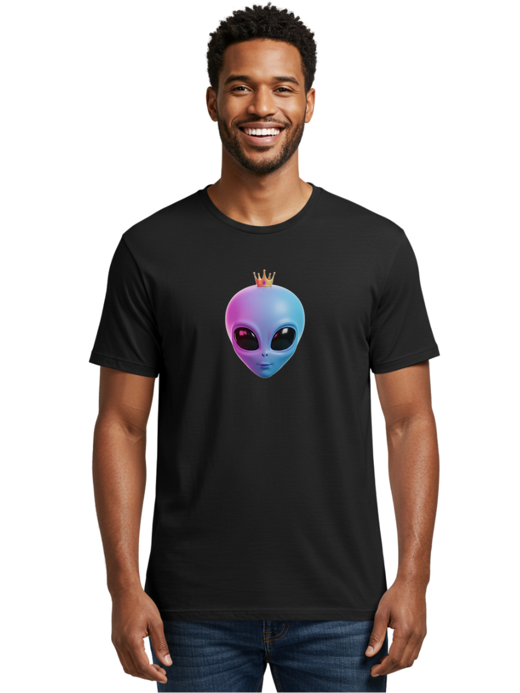 Alien-Head-With-Crown Men'S Graphic Tee, 100% Cotton, Comfortable Casual Summer Wear, Machine Washable, Vintage Camera, Old Camera, Antique Camera, Black Camera, Classic Photography, Photography Equipment, Nostalgic Device, Film Camera, Baj918