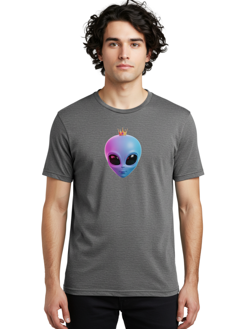 Alien-Head-With-Crown Men'S Graphic Tee, 100% Cotton, Comfortable Casual Summer Wear, Machine Washable, Vintage Camera, Old Camera, Antique Camera, Black Camera, Classic Photography, Photography Equipment, Nostalgic Device, Film Camera, Baj918