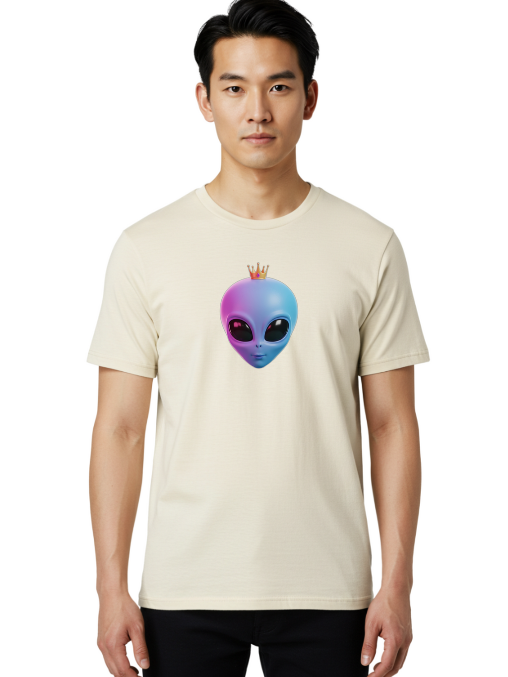 Alien-Head-With-Crown Men'S Graphic Tee, 100% Cotton, Comfortable Casual Summer Wear, Machine Washable, Vintage Camera, Old Camera, Antique Camera, Black Camera, Classic Photography, Photography Equipment, Nostalgic Device, Film Camera, Baj918