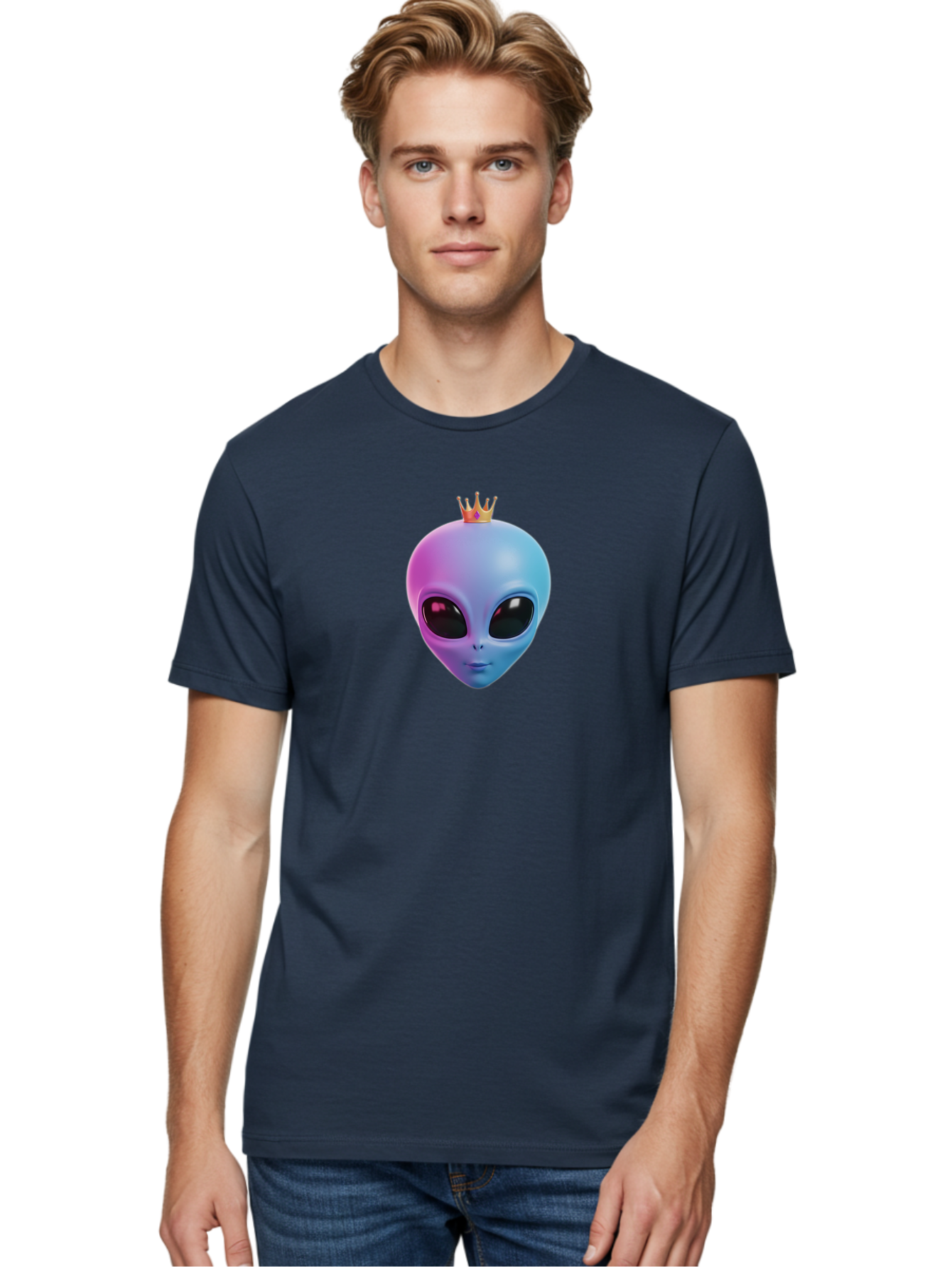 Alien-Head-With-Crown Men'S Graphic Tee, 100% Cotton, Comfortable Casual Summer Wear, Machine Washable, Vintage Camera, Old Camera, Antique Camera, Black Camera, Classic Photography, Photography Equipment, Nostalgic Device, Film Camera, Baj918