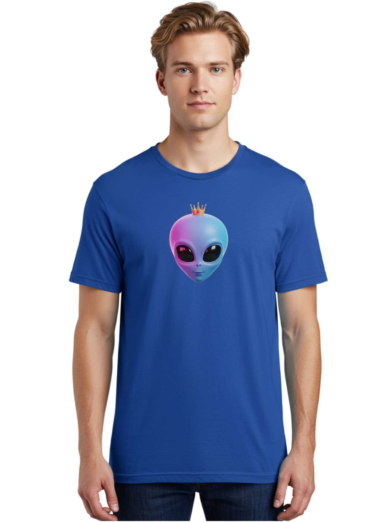 Alien-Head-With-Crown Men'S Graphic Tee, 100% Cotton, Comfortable Casual Summer Wear, Machine Washable, Vintage Camera, Old Camera, Antique Camera, Black Camera, Classic Photography, Photography Equipment, Nostalgic Device, Film Camera, Baj918