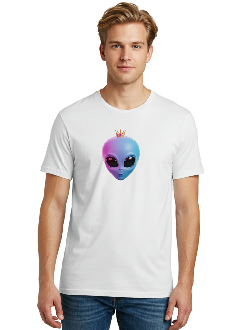 Alien-Head-With-Crown Men'S Graphic Tee, 100% Cotton, Comfortable Casual Summer Wear, Machine Washable, Vintage Camera, Old Camera, Antique Camera, Black Camera, Classic Photography, Photography Equipment, Nostalgic Device, Film Camera, Baj918