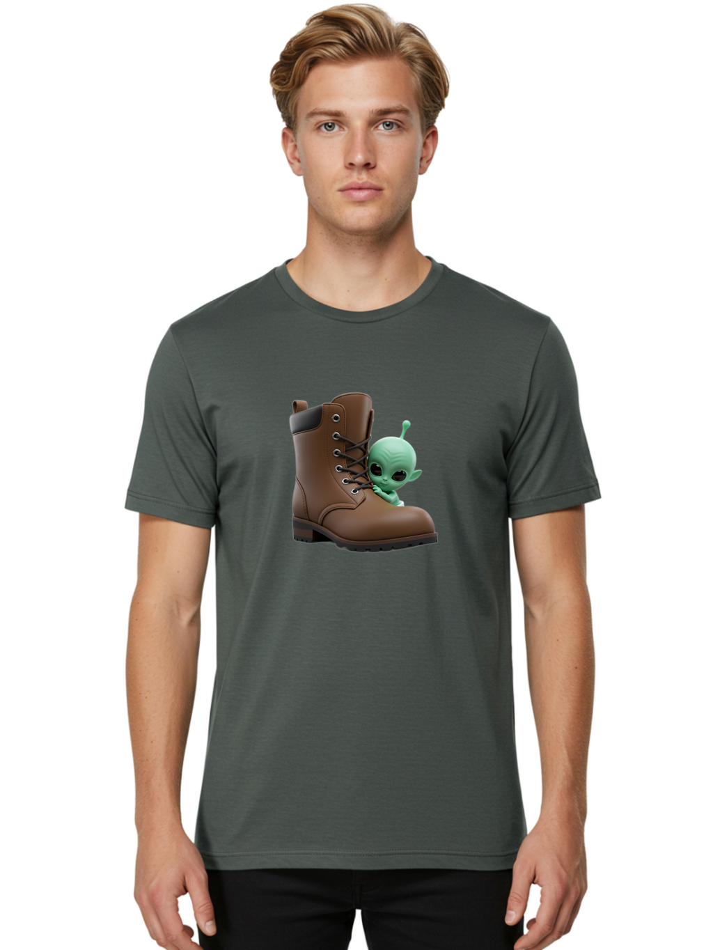 Alien-In-Boot Men'S Graphic Tee, 100% Cotton, Comfortable Casual Summer Wear, Machine Washable, Vintage Camera, Old Camera, Antique Camera, Black Camera, Classic Photography, Photography Equipment, Nostalgic Device, Film Camera, Camera Art Baj919