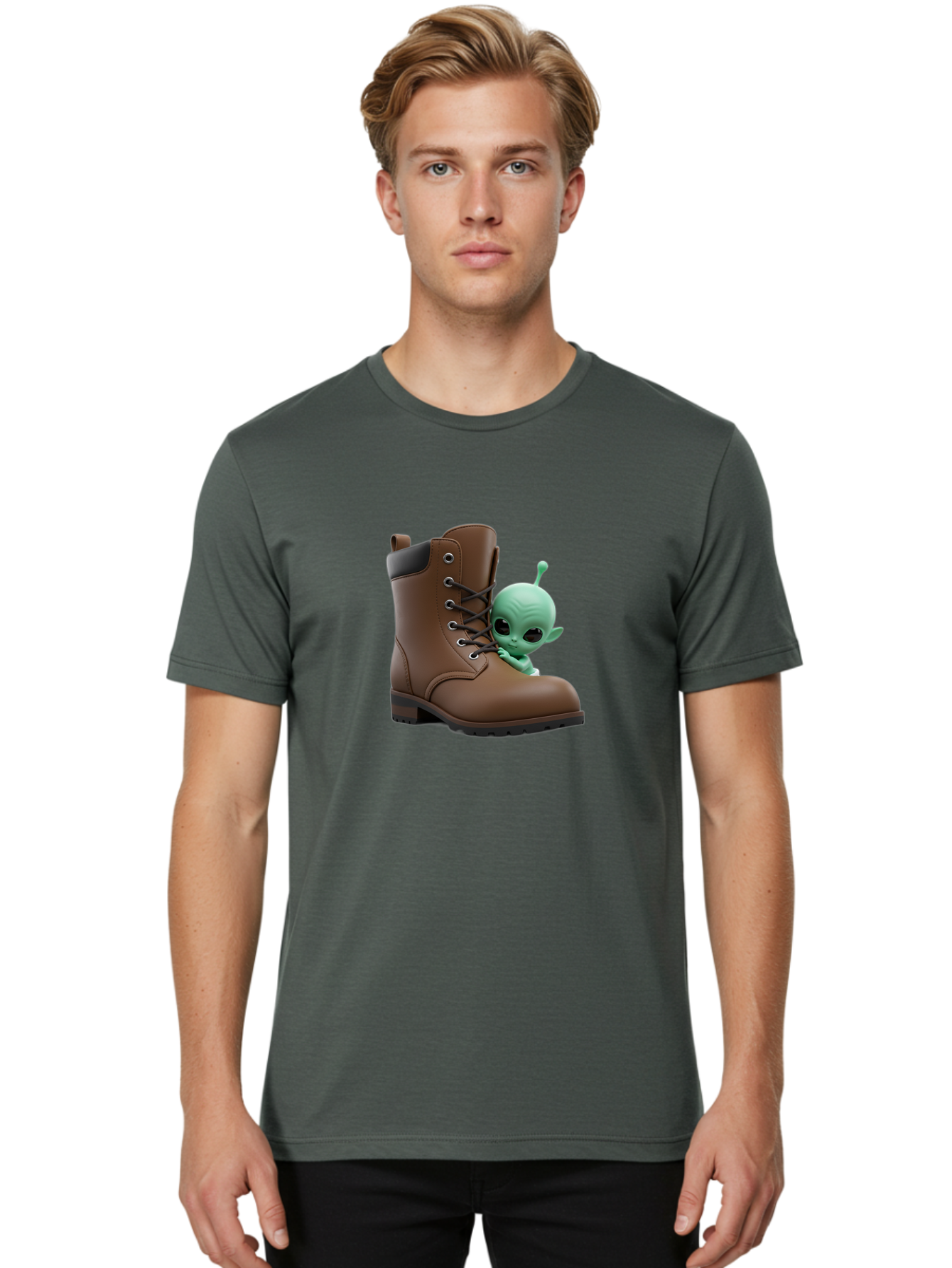 Alien-In-Boot Men'S Graphic Tee, 100% Cotton, Comfortable Casual Summer Wear, Machine Washable, Vintage Camera, Old Camera, Antique Camera, Black Camera, Classic Photography, Photography Equipment, Nostalgic Device, Film Camera, Camera Art Baj919