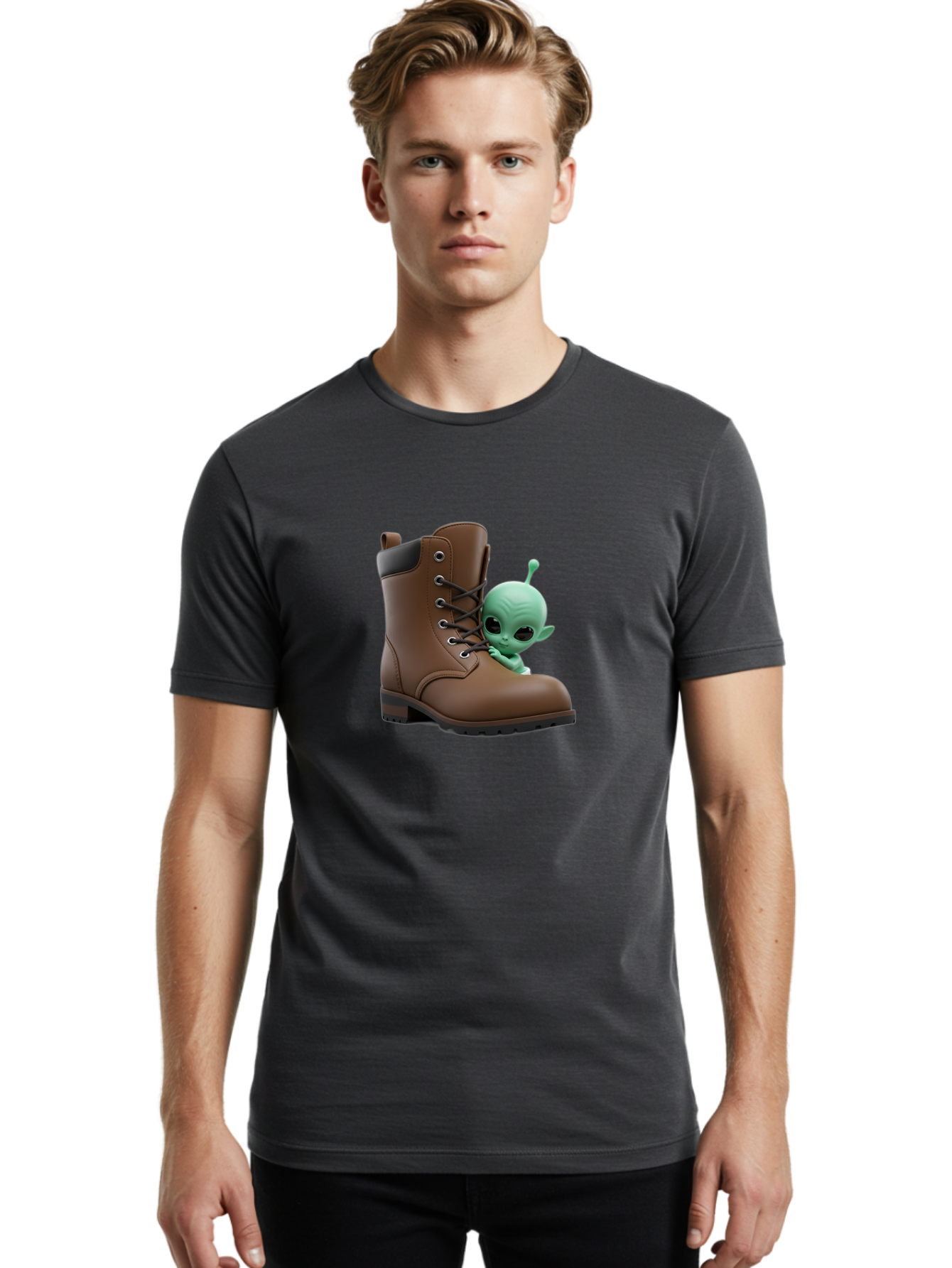 Alien-In-Boot Men'S Graphic Tee, 100% Cotton, Comfortable Casual Summer Wear, Machine Washable, Vintage Camera, Old Camera, Antique Camera, Black Camera, Classic Photography, Photography Equipment, Nostalgic Device, Film Camera, Camera Art Baj919