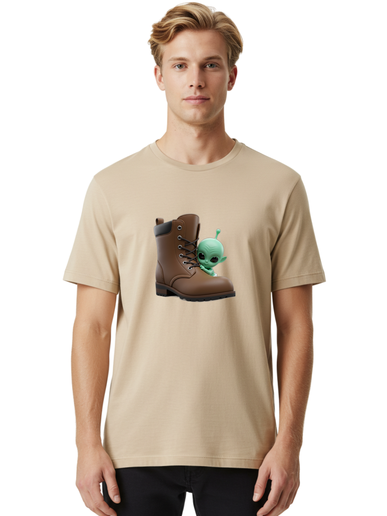 Alien-In-Boot Men'S Graphic Tee, 100% Cotton, Comfortable Casual Summer Wear, Machine Washable, Vintage Camera, Old Camera, Antique Camera, Black Camera, Classic Photography, Photography Equipment, Nostalgic Device, Film Camera, Camera Art Baj919