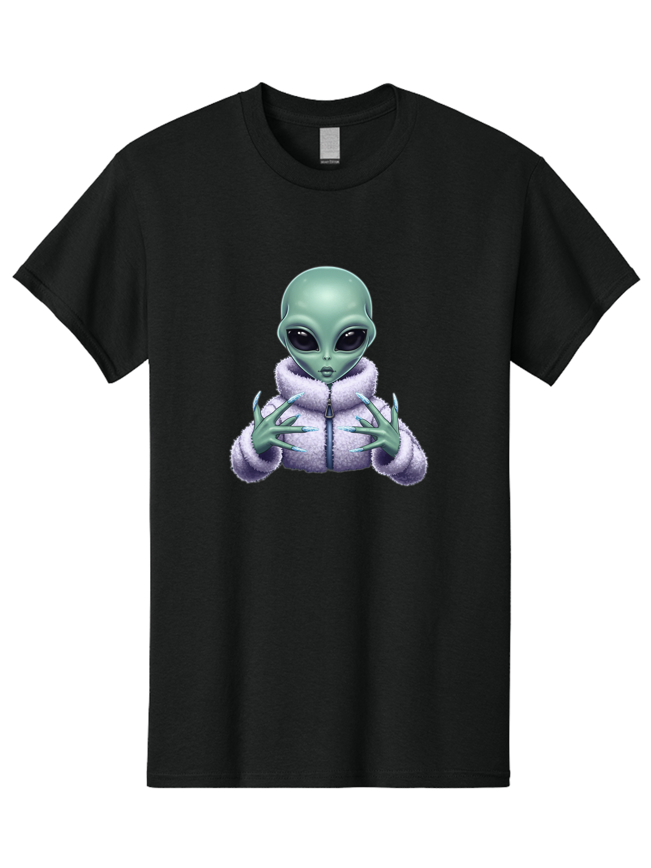 Alien-In-Sherpa-Jacket Men'S Graphic Tee, 100% Cotton, Comfortable Casual Summer Wear, Machine Washable, Vintage Camera, Old Camera, Antique Camera, Black Camera, Classic Photography, Photography Equipment, Nostalgic Device, Film Camera, Baj920
