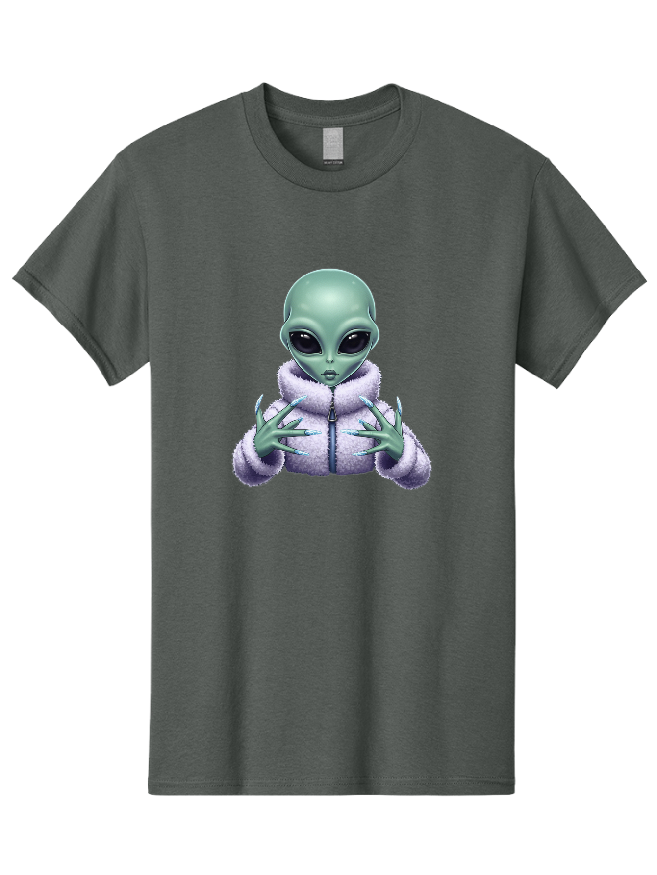 Alien-In-Sherpa-Jacket Men'S Graphic Tee, 100% Cotton, Comfortable Casual Summer Wear, Machine Washable, Vintage Camera, Old Camera, Antique Camera, Black Camera, Classic Photography, Photography Equipment, Nostalgic Device, Film Camera, Baj920