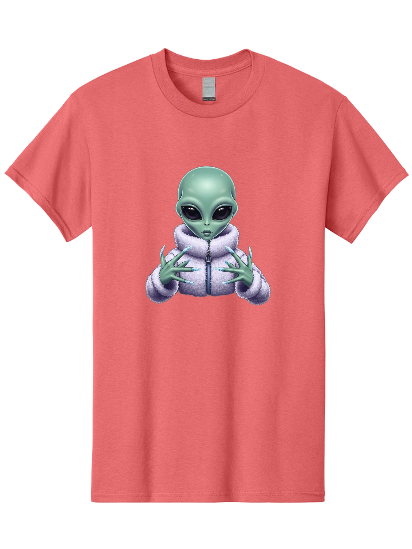 Alien-In-Sherpa-Jacket Men'S Graphic Tee, 100% Cotton, Comfortable Casual Summer Wear, Machine Washable, Vintage Camera, Old Camera, Antique Camera, Black Camera, Classic Photography, Photography Equipment, Nostalgic Device, Film Camera, Baj920