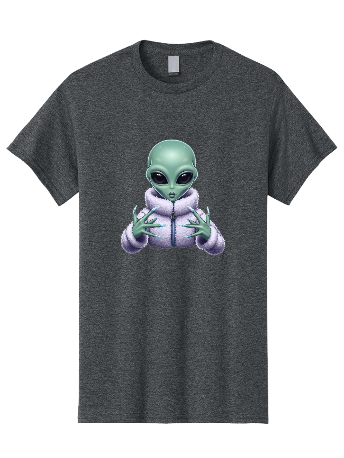 Alien-In-Sherpa-Jacket Men'S Graphic Tee, 100% Cotton, Comfortable Casual Summer Wear, Machine Washable, Vintage Camera, Old Camera, Antique Camera, Black Camera, Classic Photography, Photography Equipment, Nostalgic Device, Film Camera, Baj920