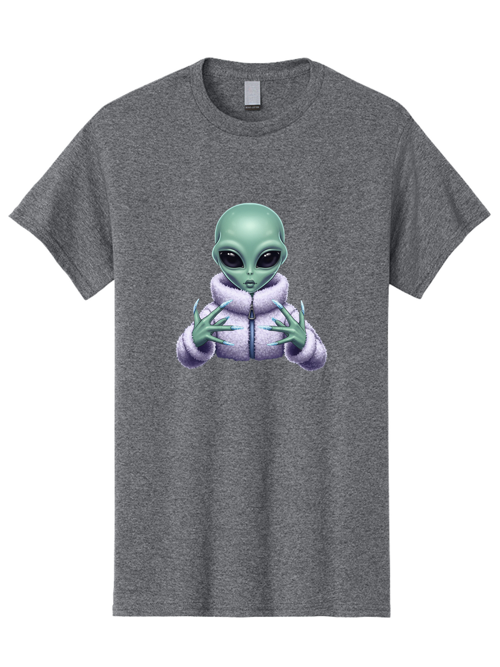 Alien-In-Sherpa-Jacket Men'S Graphic Tee, 100% Cotton, Comfortable Casual Summer Wear, Machine Washable, Vintage Camera, Old Camera, Antique Camera, Black Camera, Classic Photography, Photography Equipment, Nostalgic Device, Film Camera, Baj920