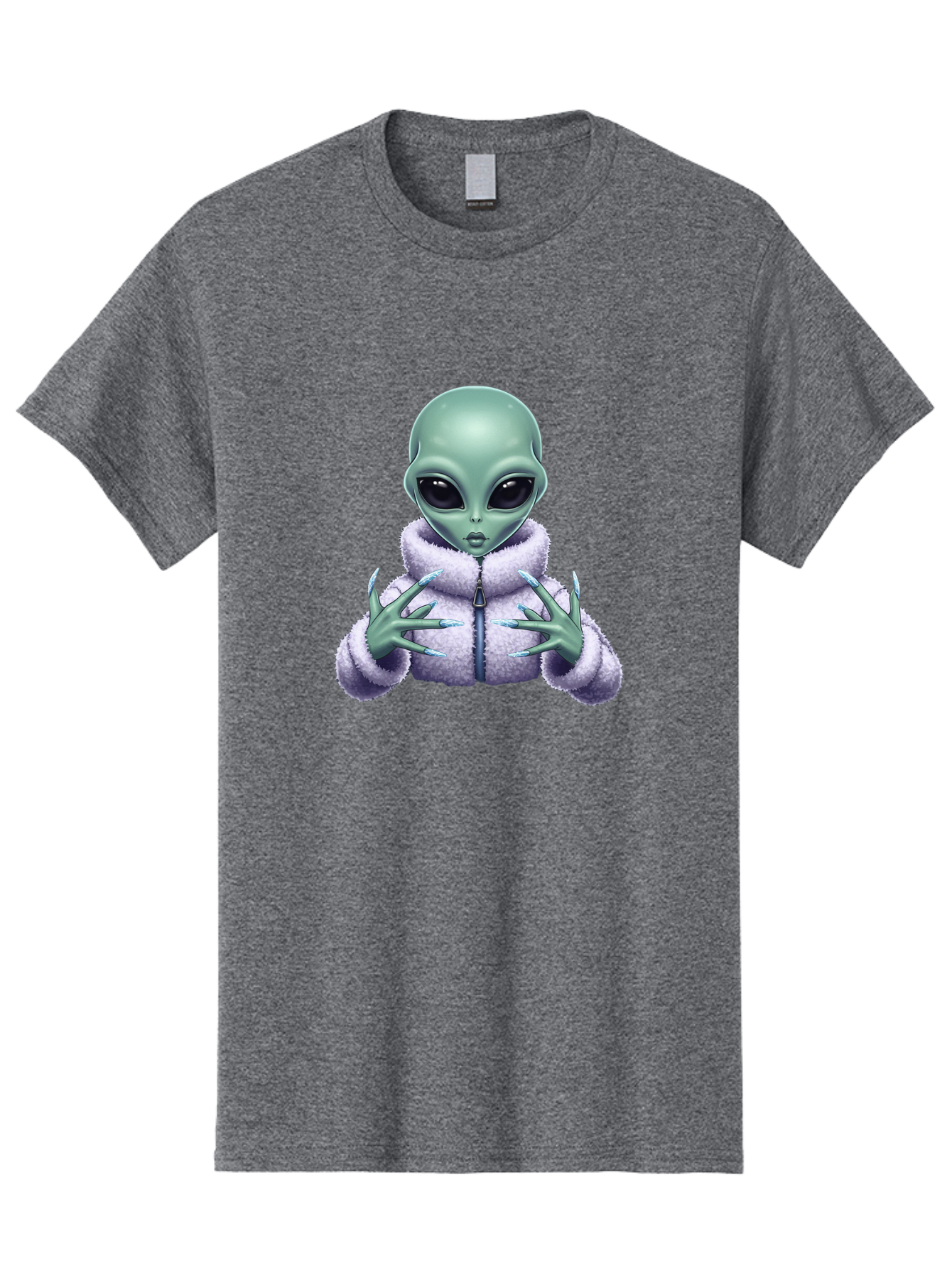 Alien-In-Sherpa-Jacket Men'S Graphic Tee, 100% Cotton, Comfortable Casual Summer Wear, Machine Washable, Vintage Camera, Old Camera, Antique Camera, Black Camera, Classic Photography, Photography Equipment, Nostalgic Device, Film Camera, Baj920