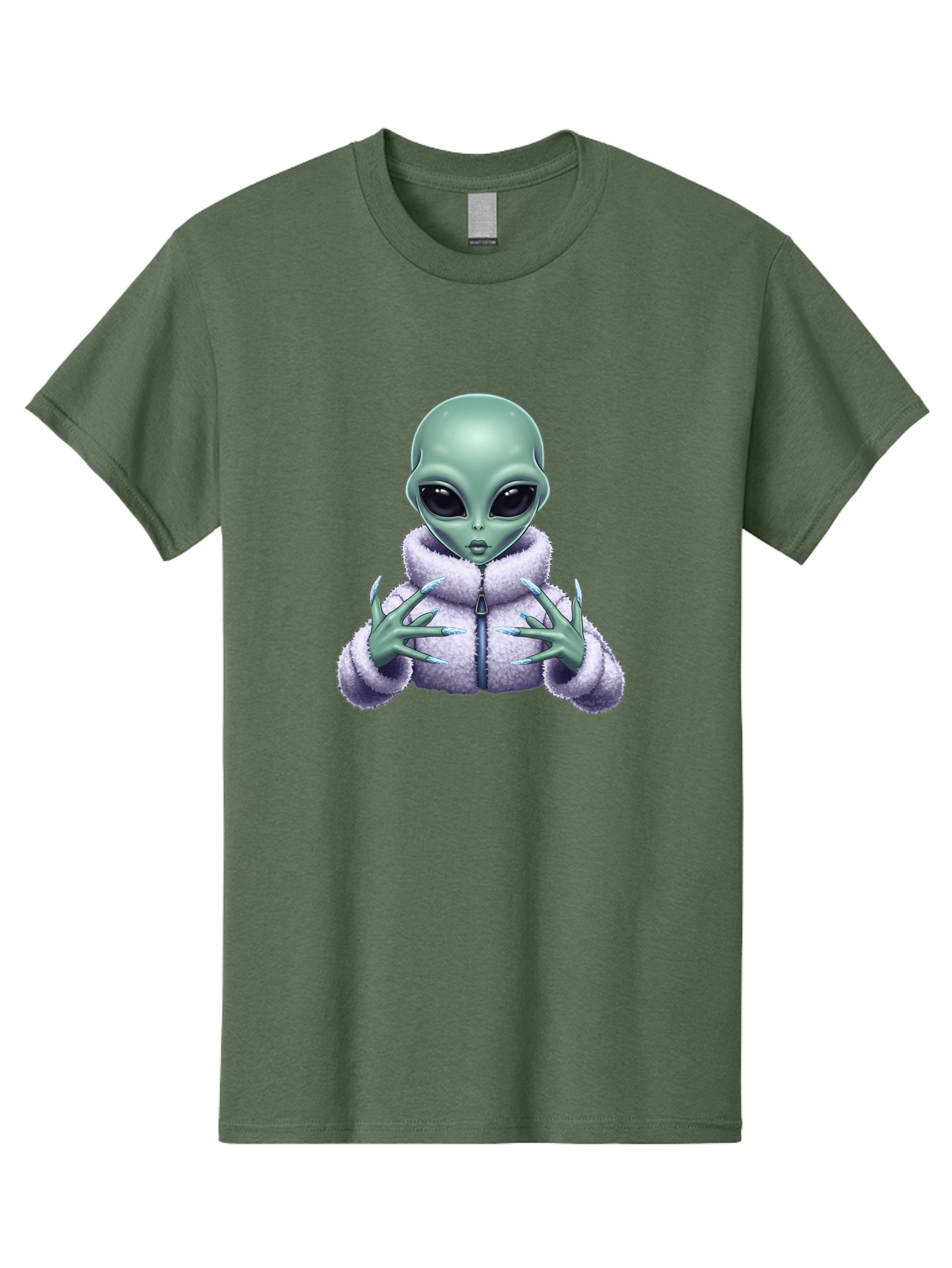 Alien-In-Sherpa-Jacket Men'S Graphic Tee, 100% Cotton, Comfortable Casual Summer Wear, Machine Washable, Vintage Camera, Old Camera, Antique Camera, Black Camera, Classic Photography, Photography Equipment, Nostalgic Device, Film Camera, Baj920