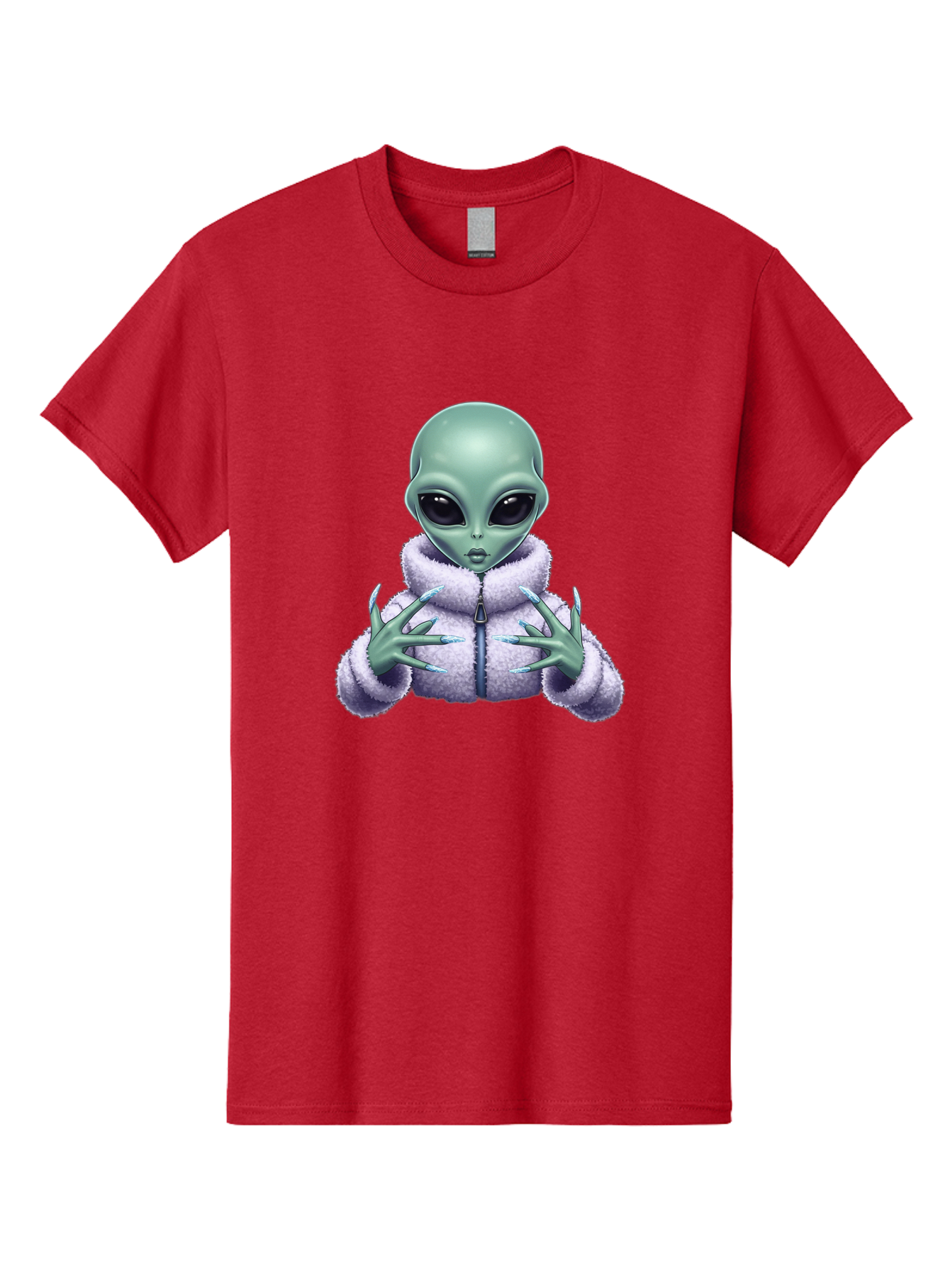 Alien-In-Sherpa-Jacket Men'S Graphic Tee, 100% Cotton, Comfortable Casual Summer Wear, Machine Washable, Vintage Camera, Old Camera, Antique Camera, Black Camera, Classic Photography, Photography Equipment, Nostalgic Device, Film Camera, Baj920