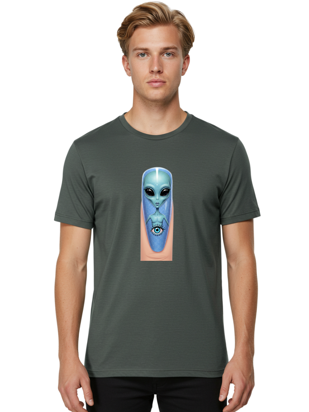 Alien-Nail-Art Men'S Graphic Tee, 100% Cotton, Comfortable Casual Summer Wear, Machine Washable, Vintage Camera, Old Camera, Antique Camera, Black Camera, Classic Photography, Photography Equipment, Nostalgic Device, Film Camera, Camera Art Baj921