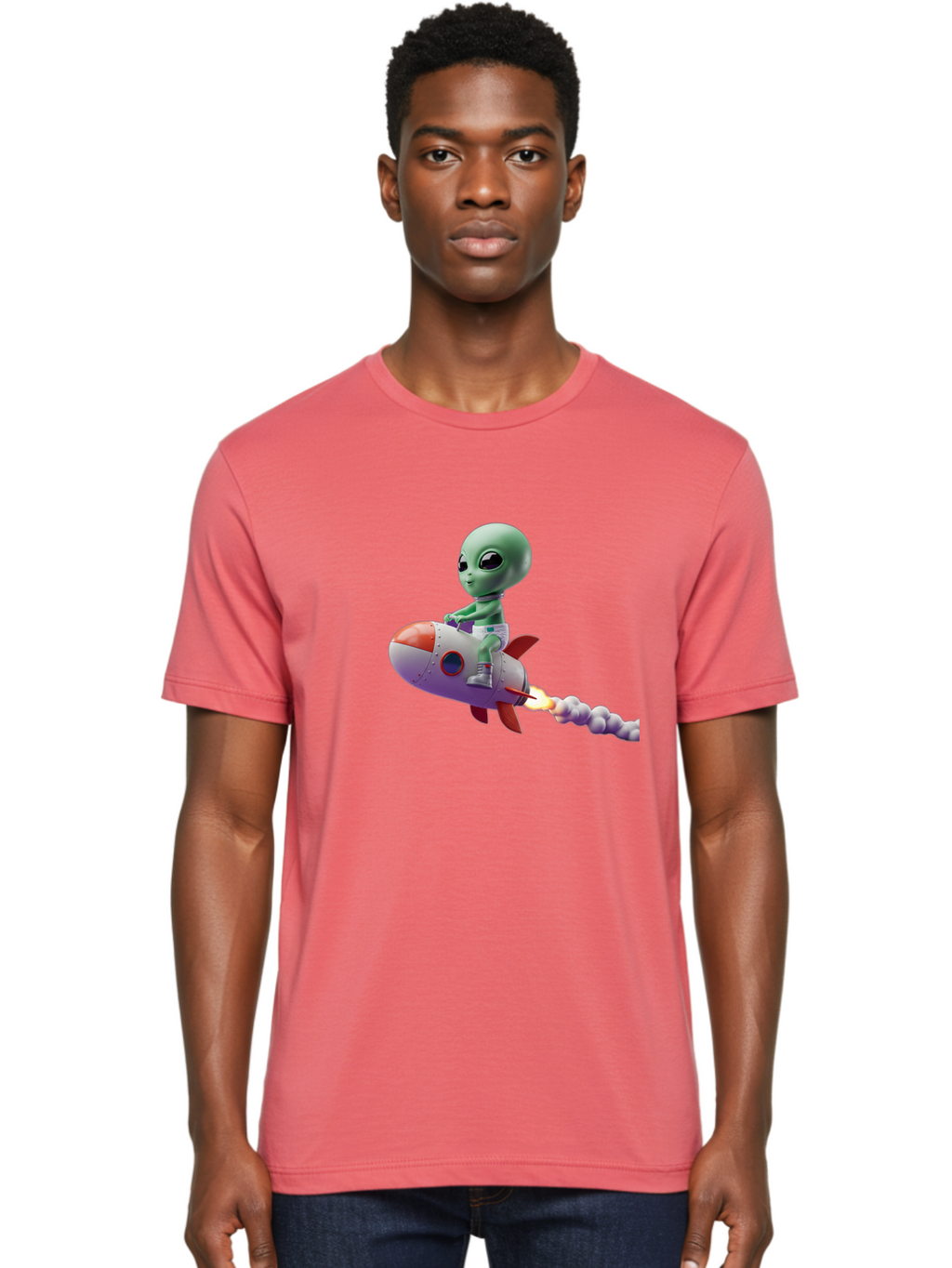 Alien-On-Rocket Men'S Graphic Tee, 100% Cotton, Comfortable Casual Summer Wear, Machine Washable, Vintage Camera, Old Camera, Antique Camera, Black Camera, Classic Photography, Photography Equipment, Nostalgic Device, Film Camera, Camera Art Baj922