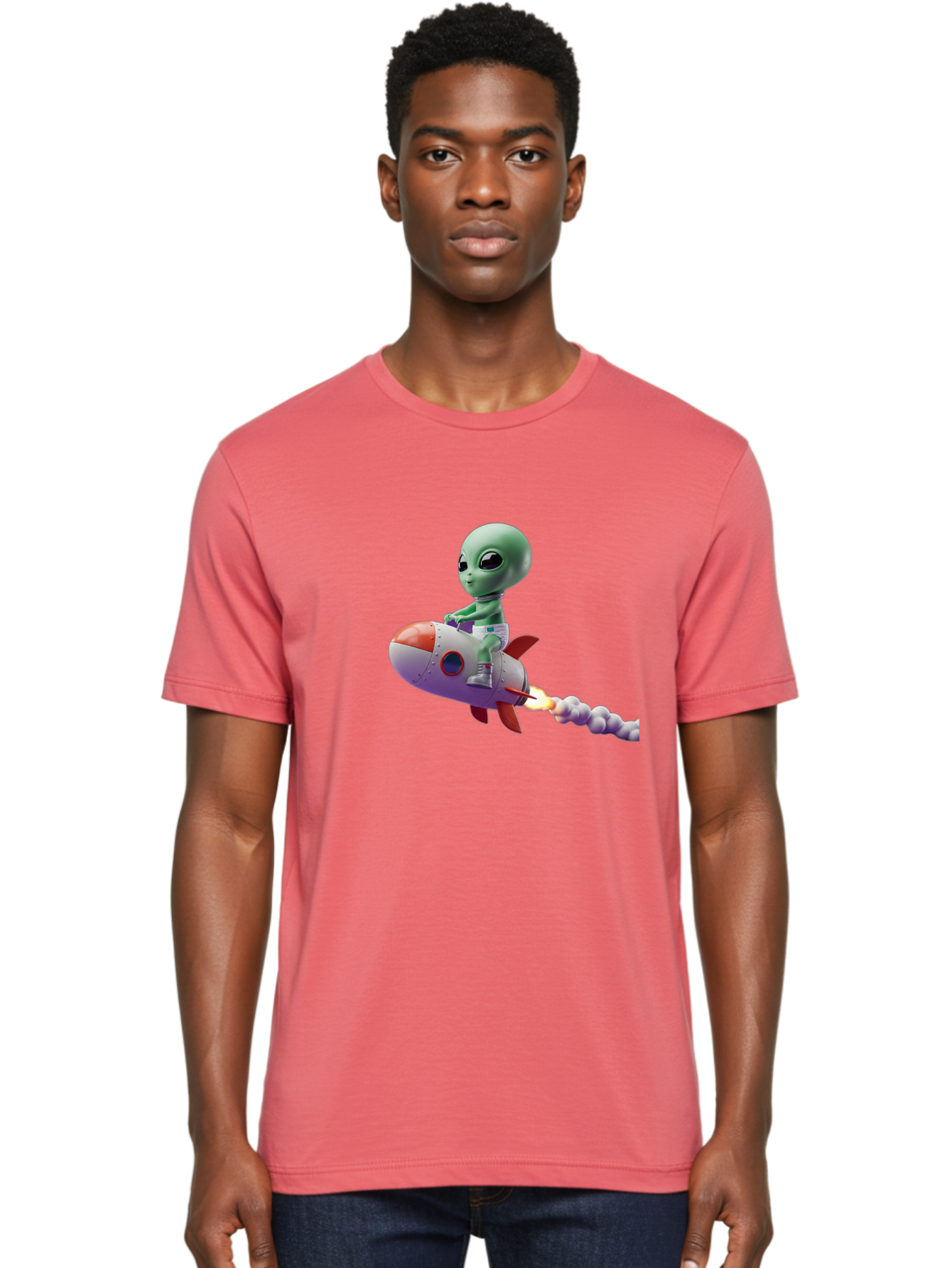Alien-On-Rocket Men'S Graphic Tee, 100% Cotton, Comfortable Casual Summer Wear, Machine Washable, Vintage Camera, Old Camera, Antique Camera, Black Camera, Classic Photography, Photography Equipment, Nostalgic Device, Film Camera, Camera Art Baj922
