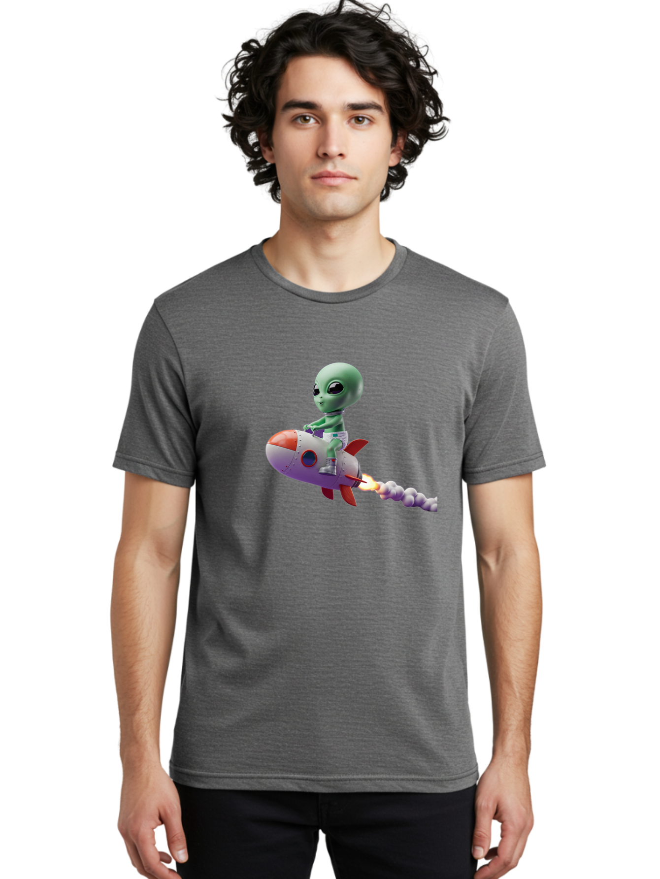 Alien-On-Rocket Men'S Graphic Tee, 100% Cotton, Comfortable Casual Summer Wear, Machine Washable, Vintage Camera, Old Camera, Antique Camera, Black Camera, Classic Photography, Photography Equipment, Nostalgic Device, Film Camera, Camera Art Baj922