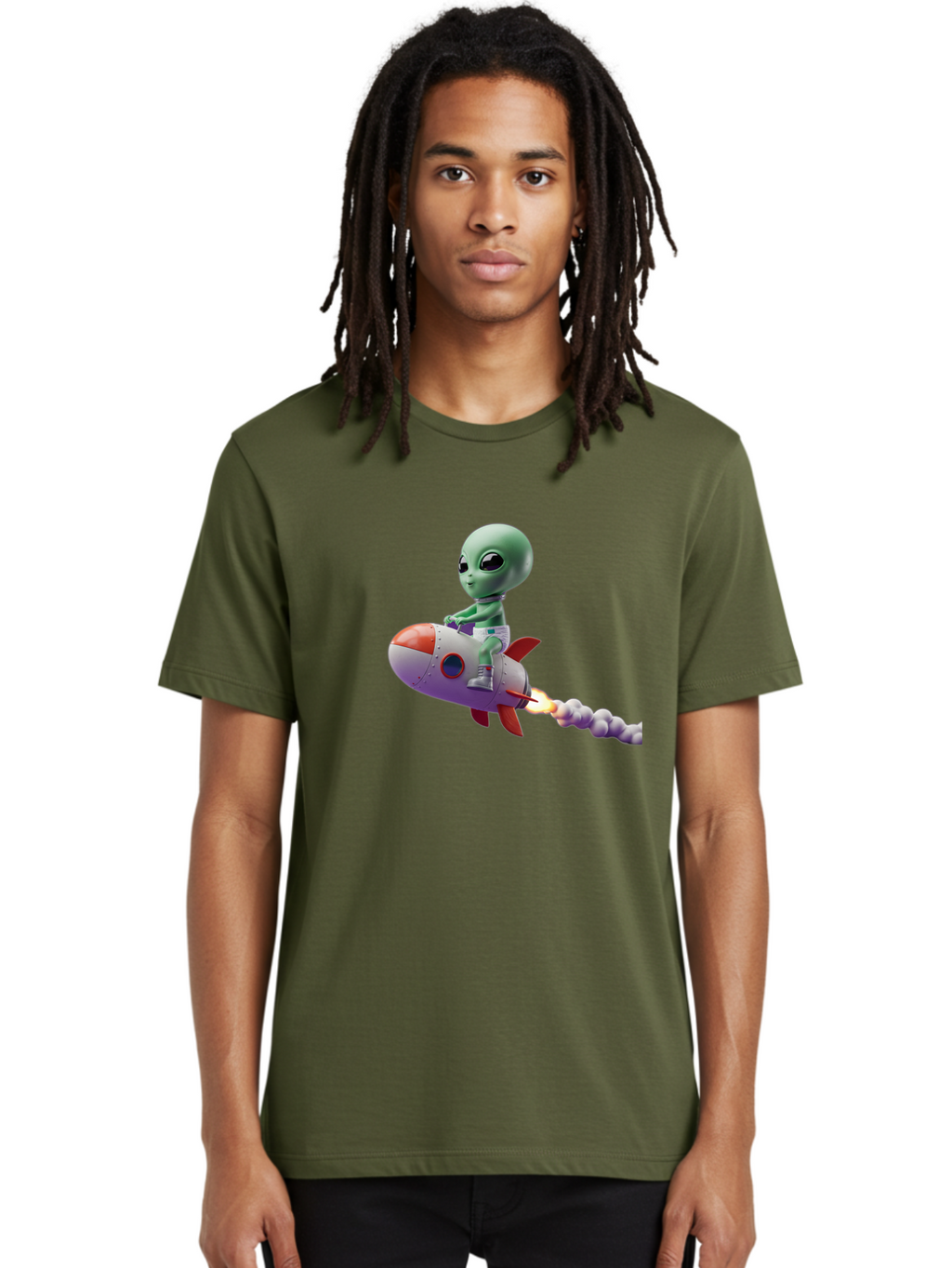 Alien-On-Rocket Men'S Graphic Tee, 100% Cotton, Comfortable Casual Summer Wear, Machine Washable, Vintage Camera, Old Camera, Antique Camera, Black Camera, Classic Photography, Photography Equipment, Nostalgic Device, Film Camera, Camera Art Baj922