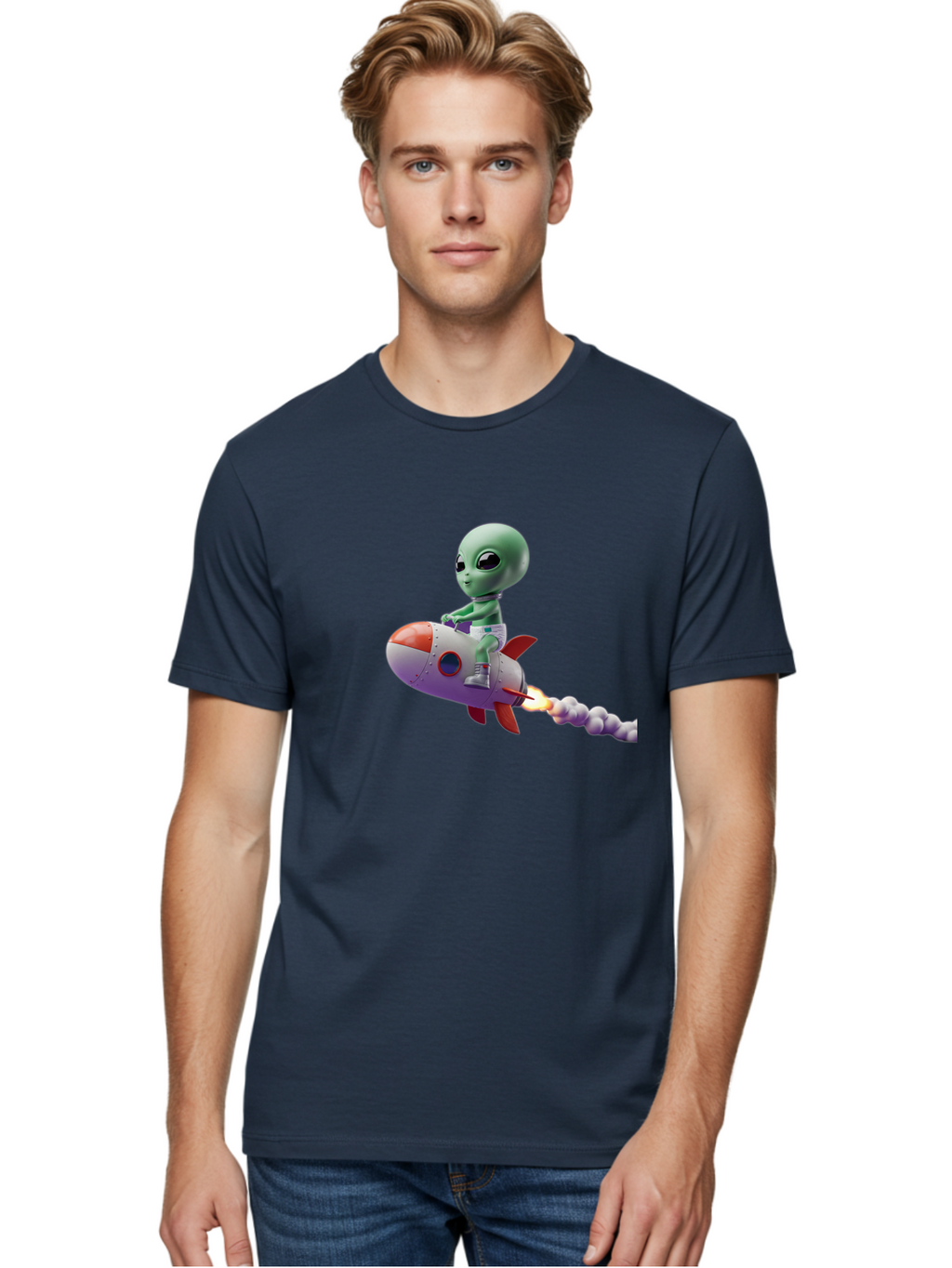 Alien-On-Rocket Men'S Graphic Tee, 100% Cotton, Comfortable Casual Summer Wear, Machine Washable, Vintage Camera, Old Camera, Antique Camera, Black Camera, Classic Photography, Photography Equipment, Nostalgic Device, Film Camera, Camera Art Baj922