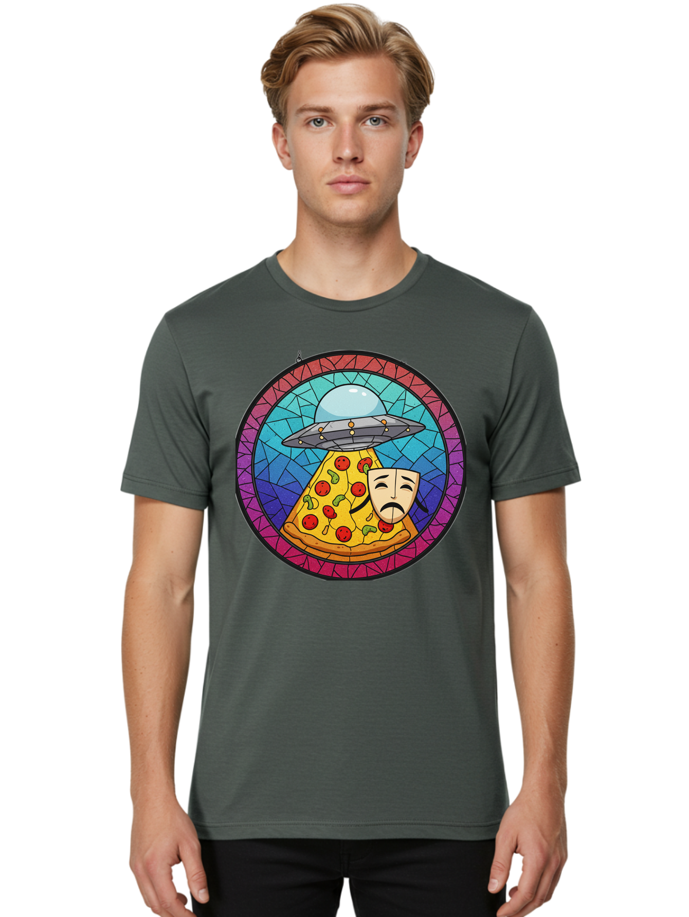 Alien-Pizza Men'S Graphic Tee, 100% Cotton, Comfortable Casual Summer Wear, Machine Washable, Vintage Camera, Old Camera, Antique Camera, Black Camera, Classic Photography, Photography Equipment, Nostalgic Device, Film Camera, Camera Art Baj924