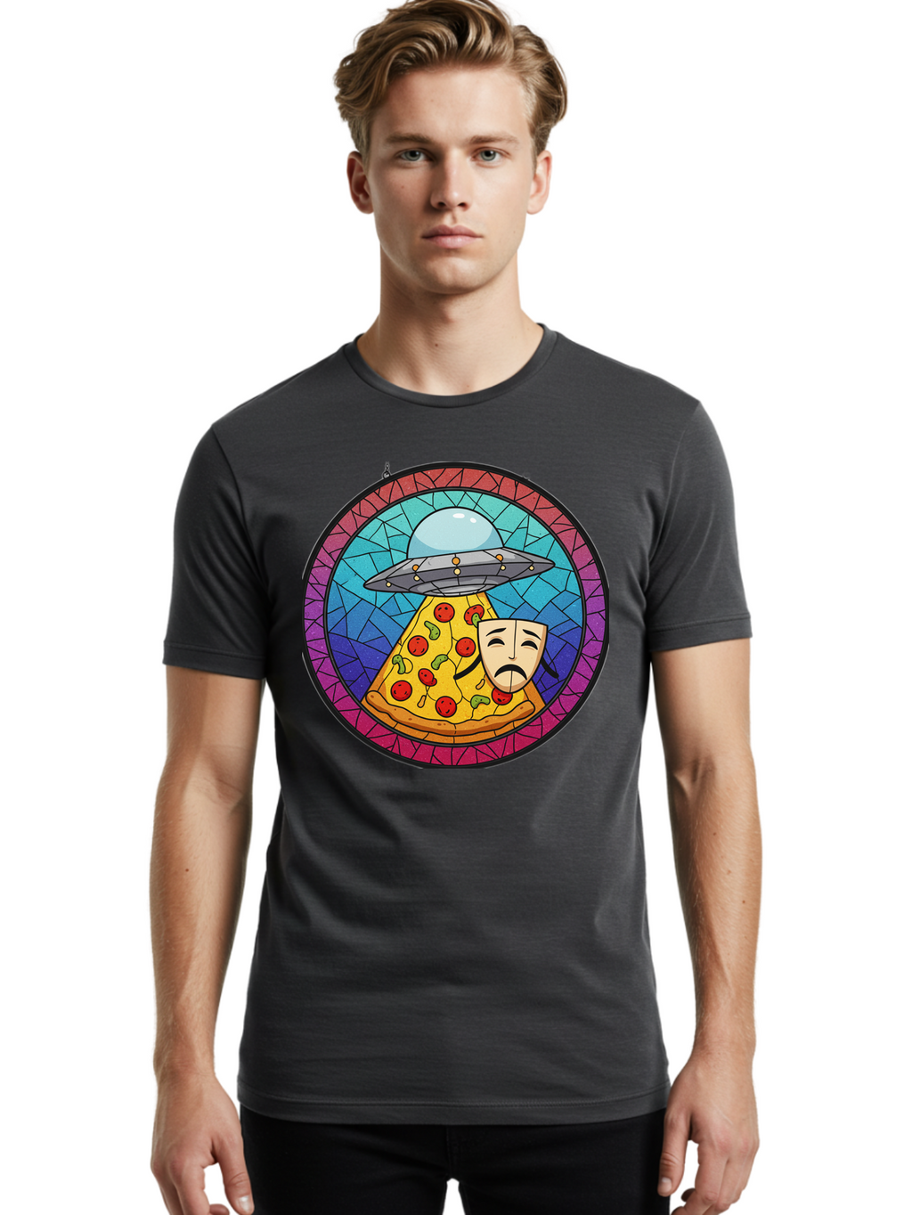 Alien-Pizza Men'S Graphic Tee, 100% Cotton, Comfortable Casual Summer Wear, Machine Washable, Vintage Camera, Old Camera, Antique Camera, Black Camera, Classic Photography, Photography Equipment, Nostalgic Device, Film Camera, Camera Art Baj924