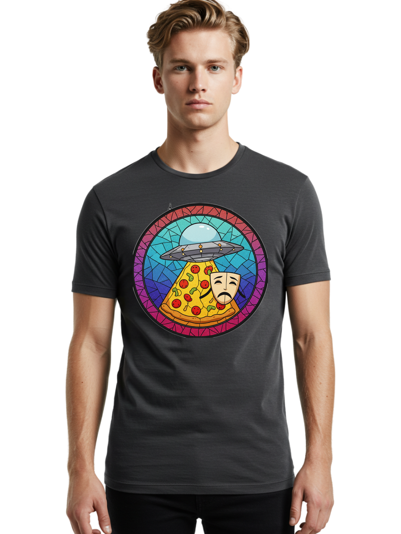 Alien-Pizza Men'S Graphic Tee, 100% Cotton, Comfortable Casual Summer Wear, Machine Washable, Vintage Camera, Old Camera, Antique Camera, Black Camera, Classic Photography, Photography Equipment, Nostalgic Device, Film Camera, Camera Art Baj924