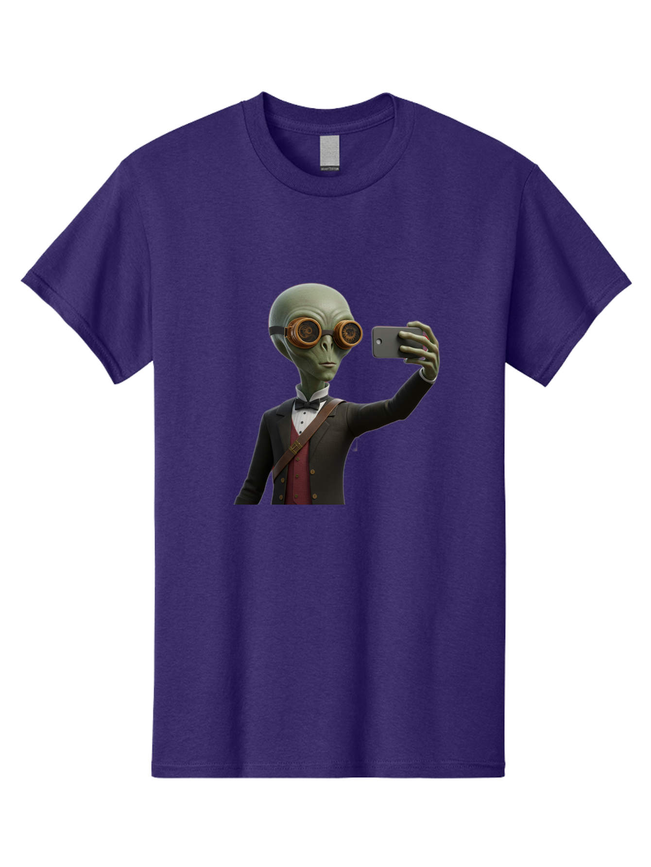 Alien-Taking-Selfie Men'S Graphic Tee, 100% Cotton, Comfortable Casual Summer Wear, Machine Washable, Vintage Camera, Old Camera, Antique Camera, Black Camera, Classic Photography, Photography Equipment, Nostalgic Device, Film Camera, Baj925