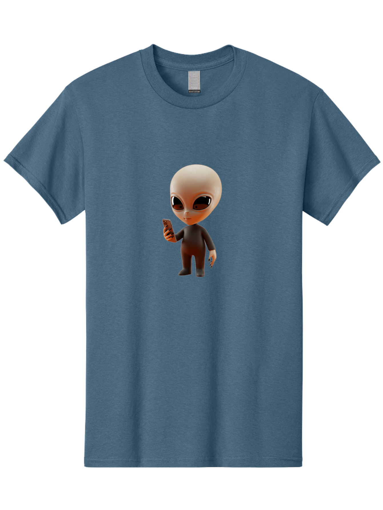 Alien-With-Smartphone Men'S Graphic Tee, 100% Cotton, Comfortable Casual Summer Wear, Machine Washable, Vintage Camera, Old Camera, Antique Camera, Black Camera, Classic Photography, Photography Equipment, Nostalgic Device, Film Camera, Baj927