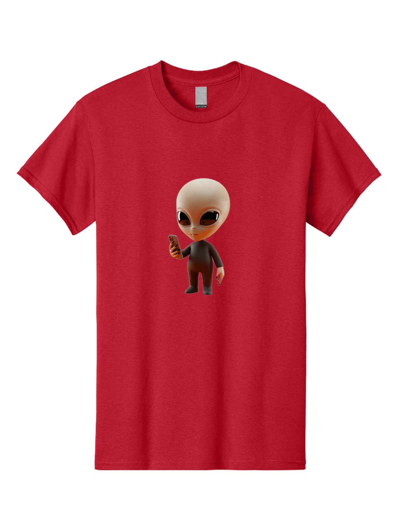 Alien-With-Smartphone Men'S Graphic Tee, 100% Cotton, Comfortable Casual Summer Wear, Machine Washable, Vintage Camera, Old Camera, Antique Camera, Black Camera, Classic Photography, Photography Equipment, Nostalgic Device, Film Camera, Baj927
