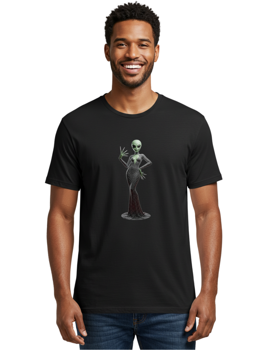 Alien-Woman-1 Men'S Graphic Tee, 100% Cotton, Comfortable Casual Summer Wear, Machine Washable, Vintage Camera, Old Camera, Antique Camera, Black Camera, Classic Photography, Photography Equipment, Nostalgic Device, Film Camera, Camera Art Baj928