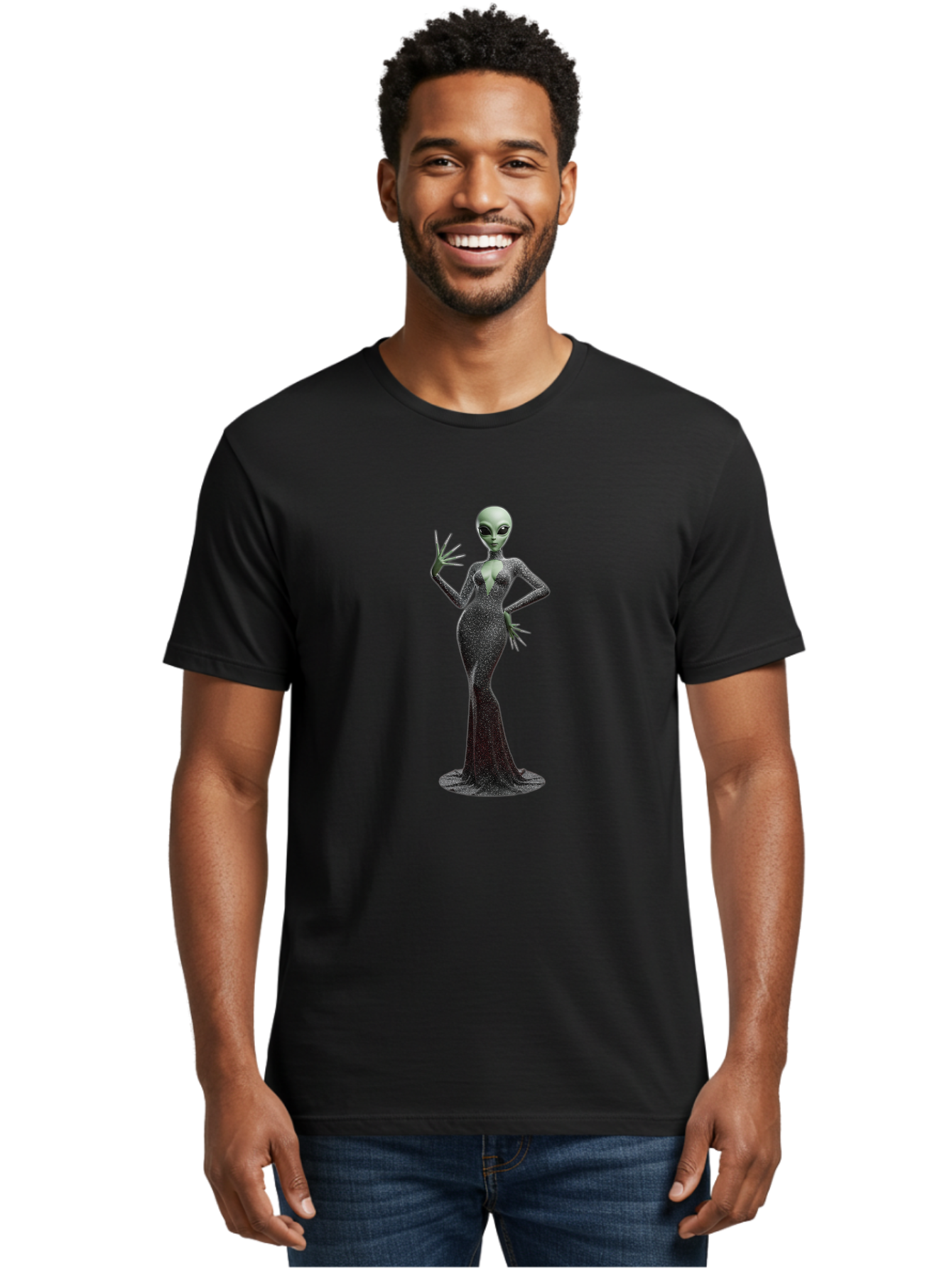 Alien-Woman-1 Men'S Graphic Tee, 100% Cotton, Comfortable Casual Summer Wear, Machine Washable, Vintage Camera, Old Camera, Antique Camera, Black Camera, Classic Photography, Photography Equipment, Nostalgic Device, Film Camera, Camera Art Baj928