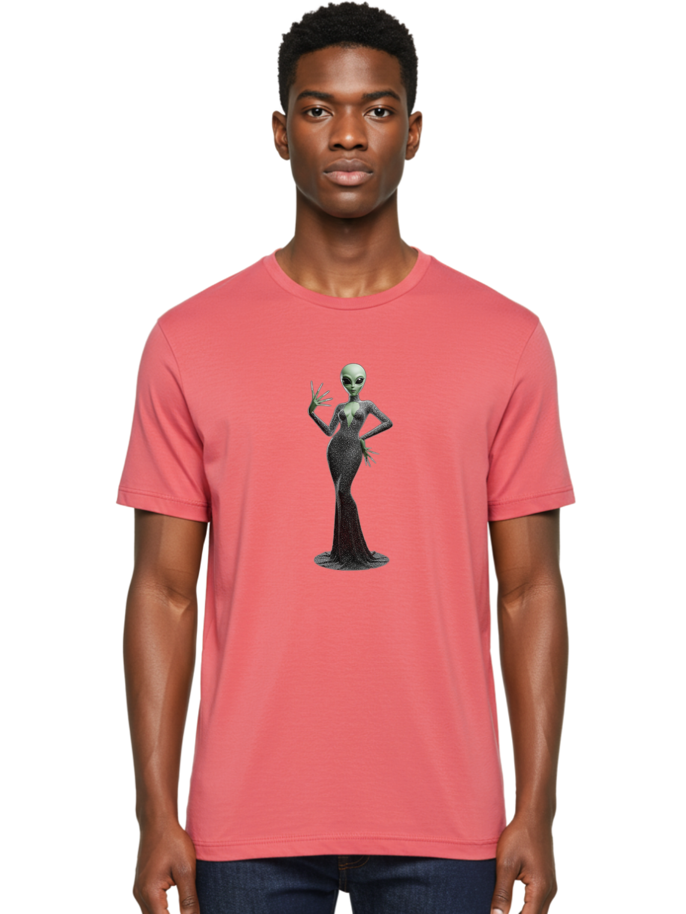 Alien-Woman-1 Men'S Graphic Tee, 100% Cotton, Comfortable Casual Summer Wear, Machine Washable, Vintage Camera, Old Camera, Antique Camera, Black Camera, Classic Photography, Photography Equipment, Nostalgic Device, Film Camera, Camera Art Baj928