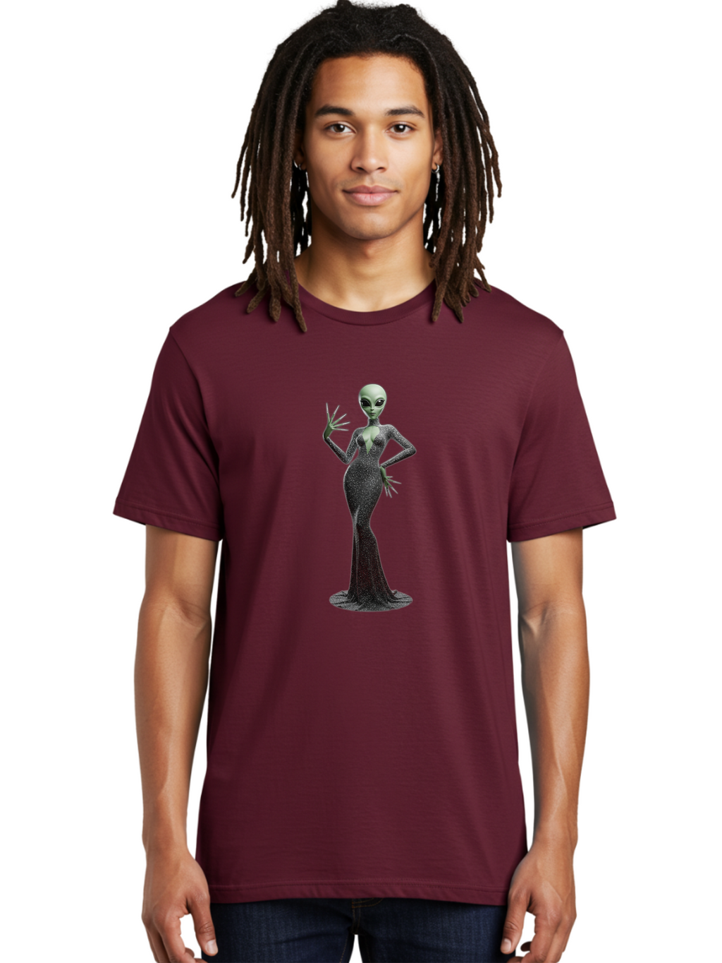 Alien-Woman-1 Men'S Graphic Tee, 100% Cotton, Comfortable Casual Summer Wear, Machine Washable, Vintage Camera, Old Camera, Antique Camera, Black Camera, Classic Photography, Photography Equipment, Nostalgic Device, Film Camera, Camera Art Baj928