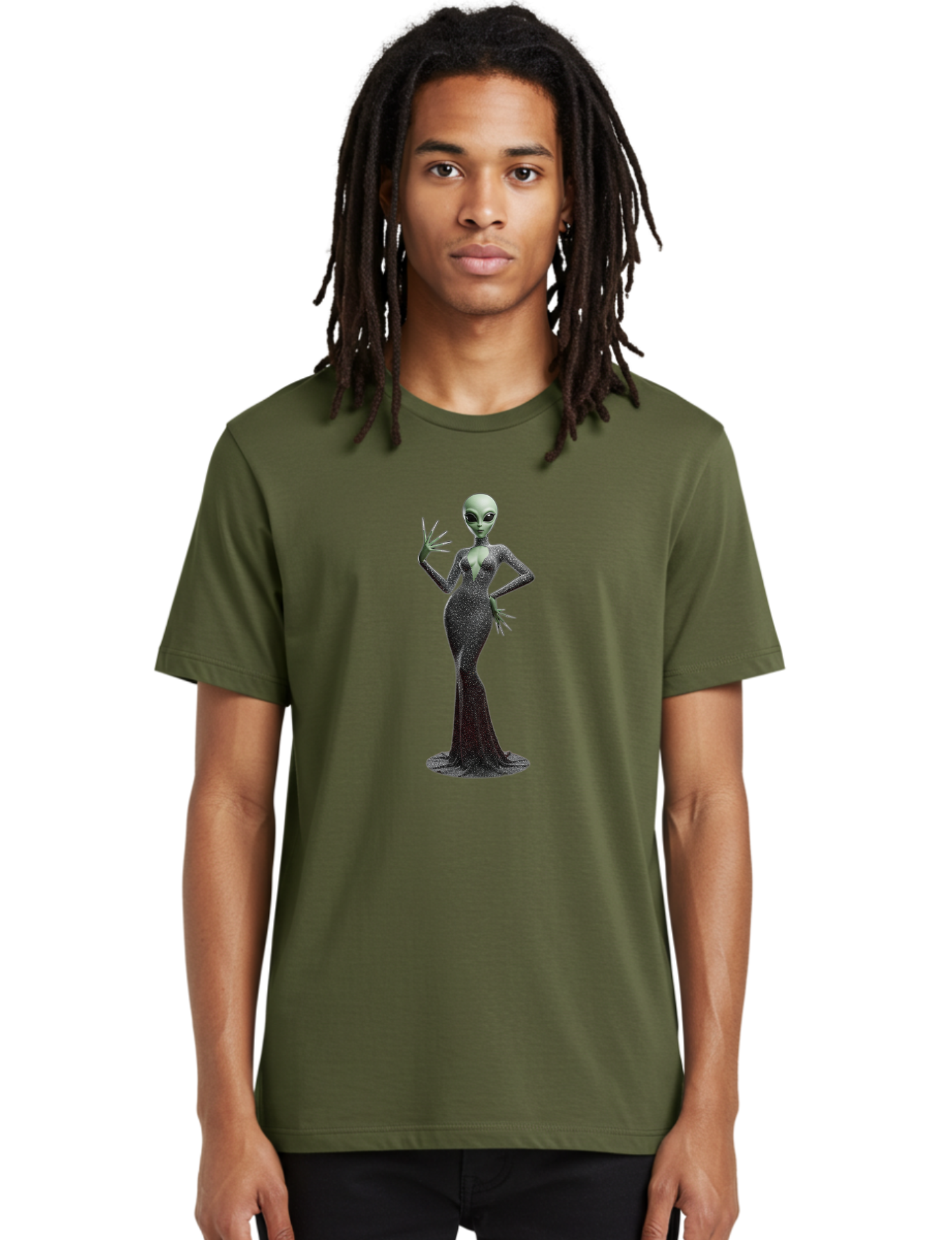 Alien-Woman-1 Men'S Graphic Tee, 100% Cotton, Comfortable Casual Summer Wear, Machine Washable, Vintage Camera, Old Camera, Antique Camera, Black Camera, Classic Photography, Photography Equipment, Nostalgic Device, Film Camera, Camera Art Baj928