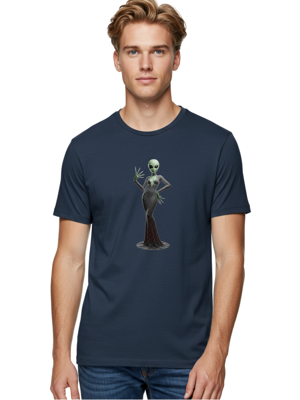 Alien-Woman-1 Men'S Graphic Tee, 100% Cotton, Comfortable Casual Summer Wear, Machine Washable, Vintage Camera, Old Camera, Antique Camera, Black Camera, Classic Photography, Photography Equipment, Nostalgic Device, Film Camera, Camera Art Baj928