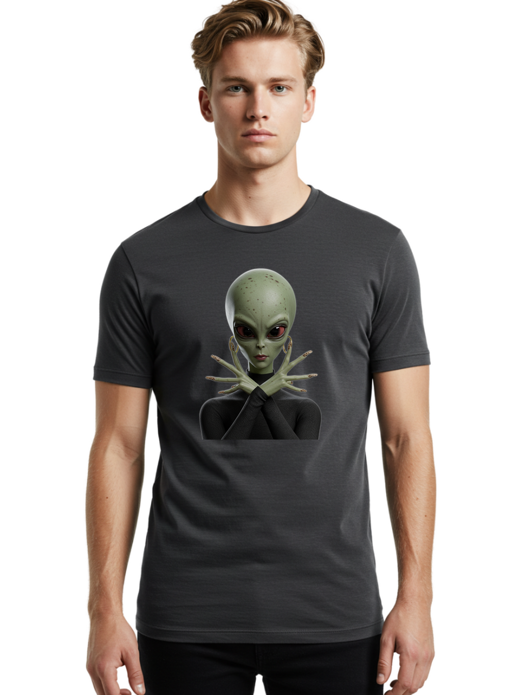 Alien-Woman Men'S Graphic Tee, 100% Cotton, Comfortable Casual Summer Wear, Machine Washable, Vintage Camera, Old Camera, Antique Camera, Black Camera, Classic Photography, Photography Equipment, Nostalgic Device, Film Camera, Camera Art Baj929