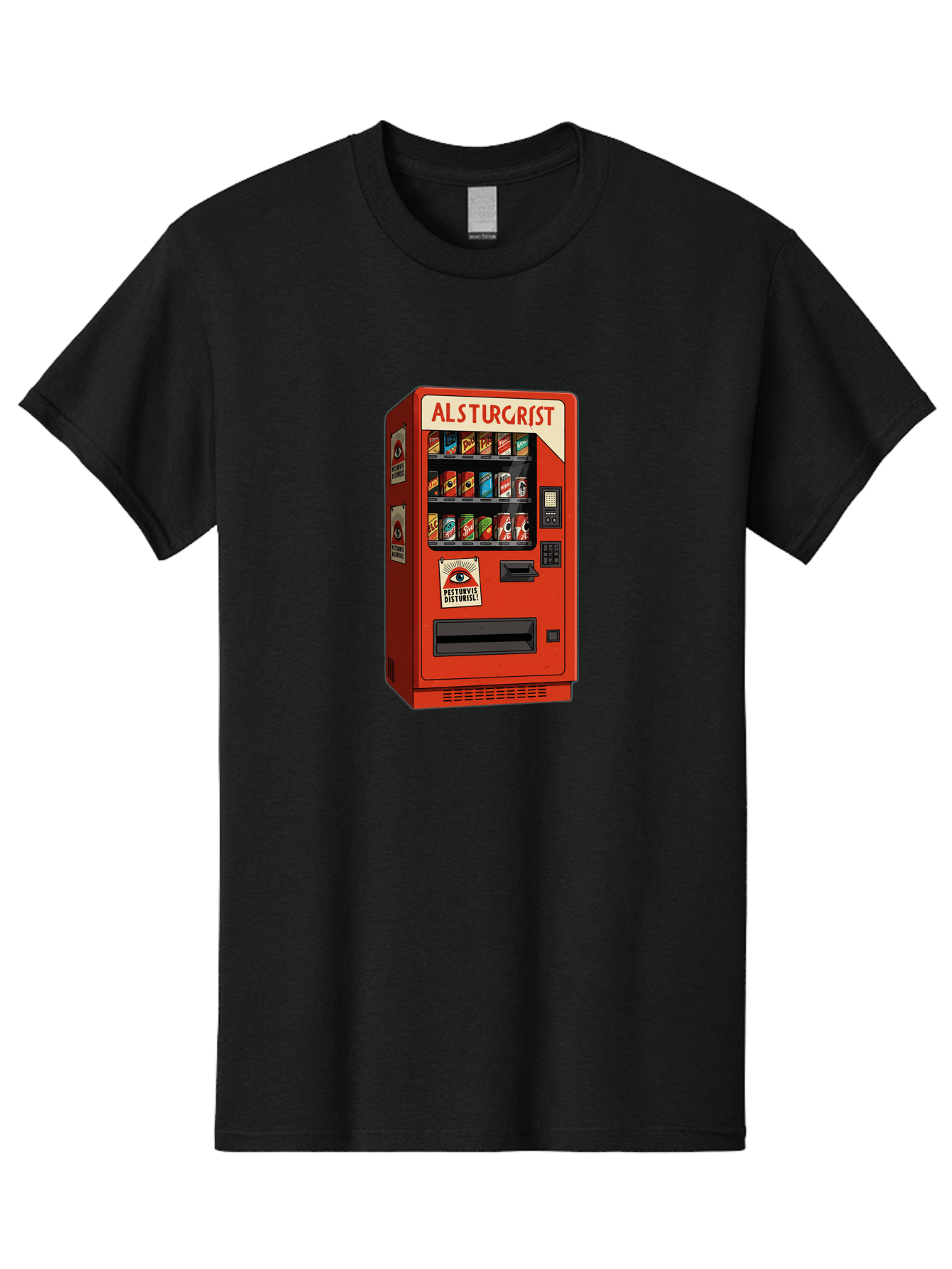 Alsturgrist-Vending-Machine Men'S Graphic Tee, 100% Cotton, Comfortable Casual Summer Wear, Machine Washable, Vintage Camera, Old Camera, Antique Camera, Black Camera, Classic Photography, Photography Equipment, Nostalgic Device, Film Camera, Baj933