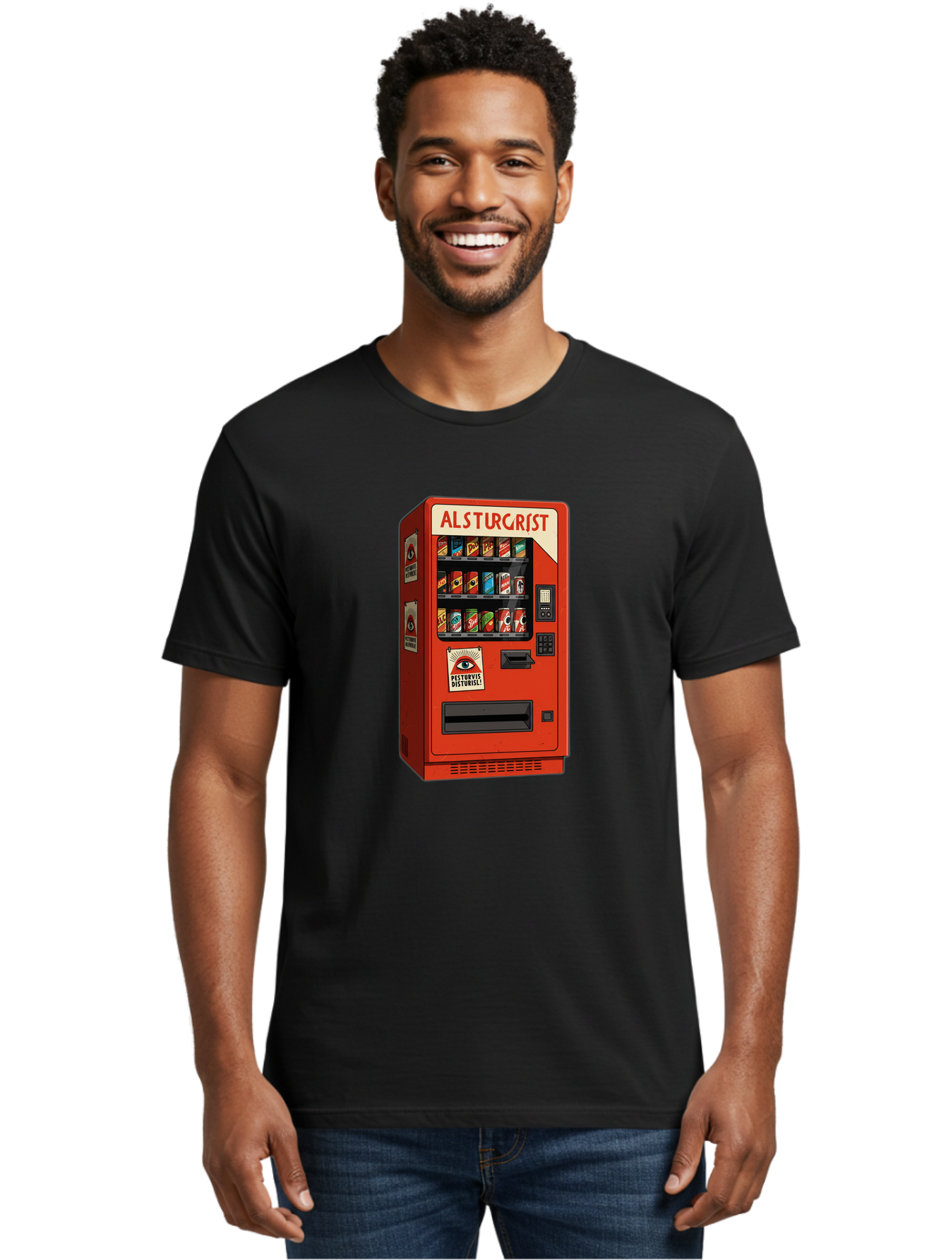 Alsturgrist-Vending-Machine Men'S Graphic Tee, 100% Cotton, Comfortable Casual Summer Wear, Machine Washable, Vintage Camera, Old Camera, Antique Camera, Black Camera, Classic Photography, Photography Equipment, Nostalgic Device, Film Camera, Baj933