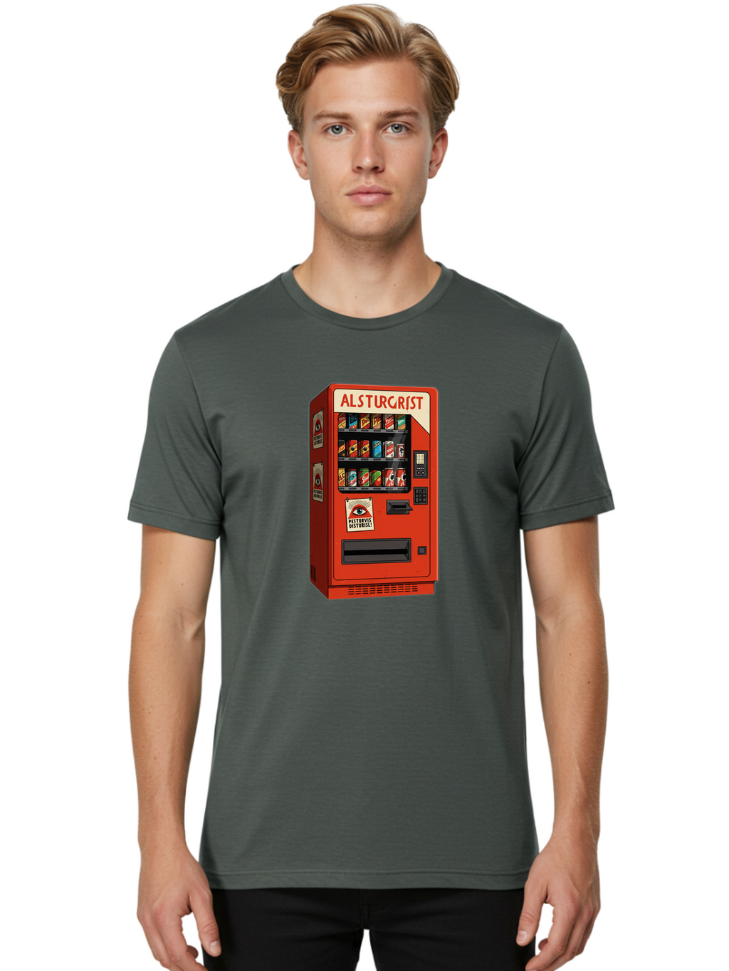 Alsturgrist-Vending-Machine Men'S Graphic Tee, 100% Cotton, Comfortable Casual Summer Wear, Machine Washable, Vintage Camera, Old Camera, Antique Camera, Black Camera, Classic Photography, Photography Equipment, Nostalgic Device, Film Camera, Baj933