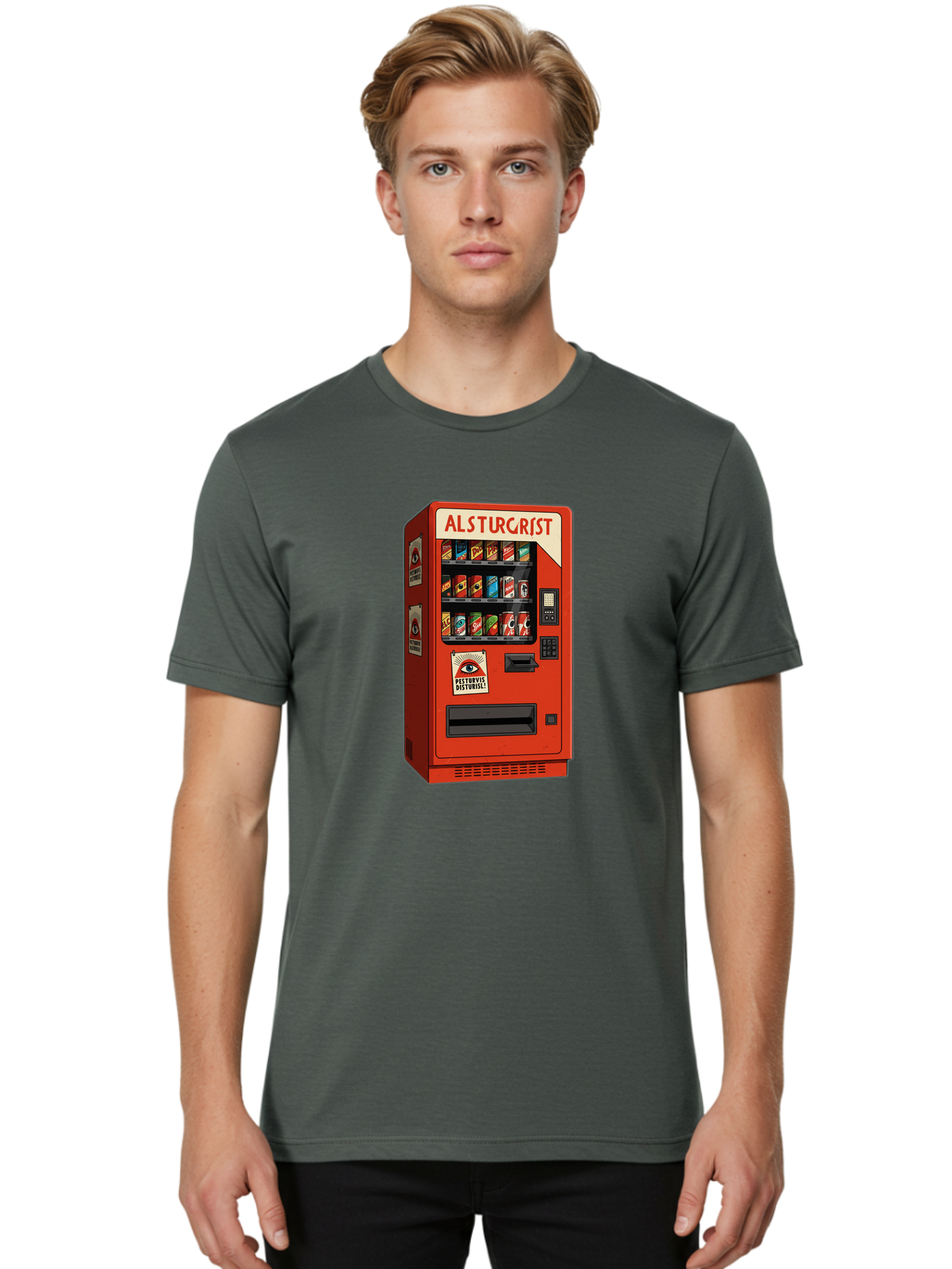 Alsturgrist-Vending-Machine Men'S Graphic Tee, 100% Cotton, Comfortable Casual Summer Wear, Machine Washable, Vintage Camera, Old Camera, Antique Camera, Black Camera, Classic Photography, Photography Equipment, Nostalgic Device, Film Camera, Baj933