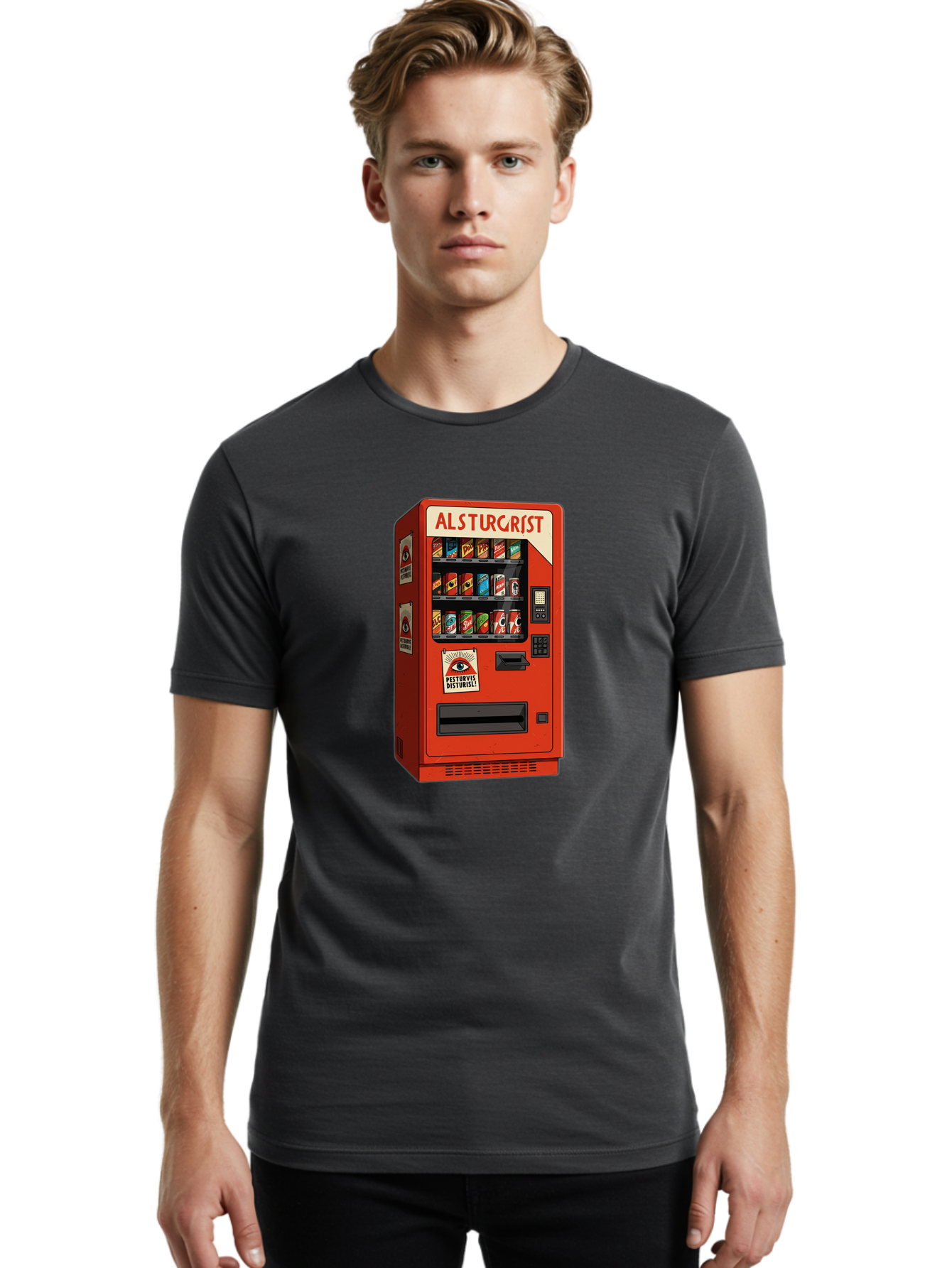 Alsturgrist-Vending-Machine Men'S Graphic Tee, 100% Cotton, Comfortable Casual Summer Wear, Machine Washable, Vintage Camera, Old Camera, Antique Camera, Black Camera, Classic Photography, Photography Equipment, Nostalgic Device, Film Camera, Baj933